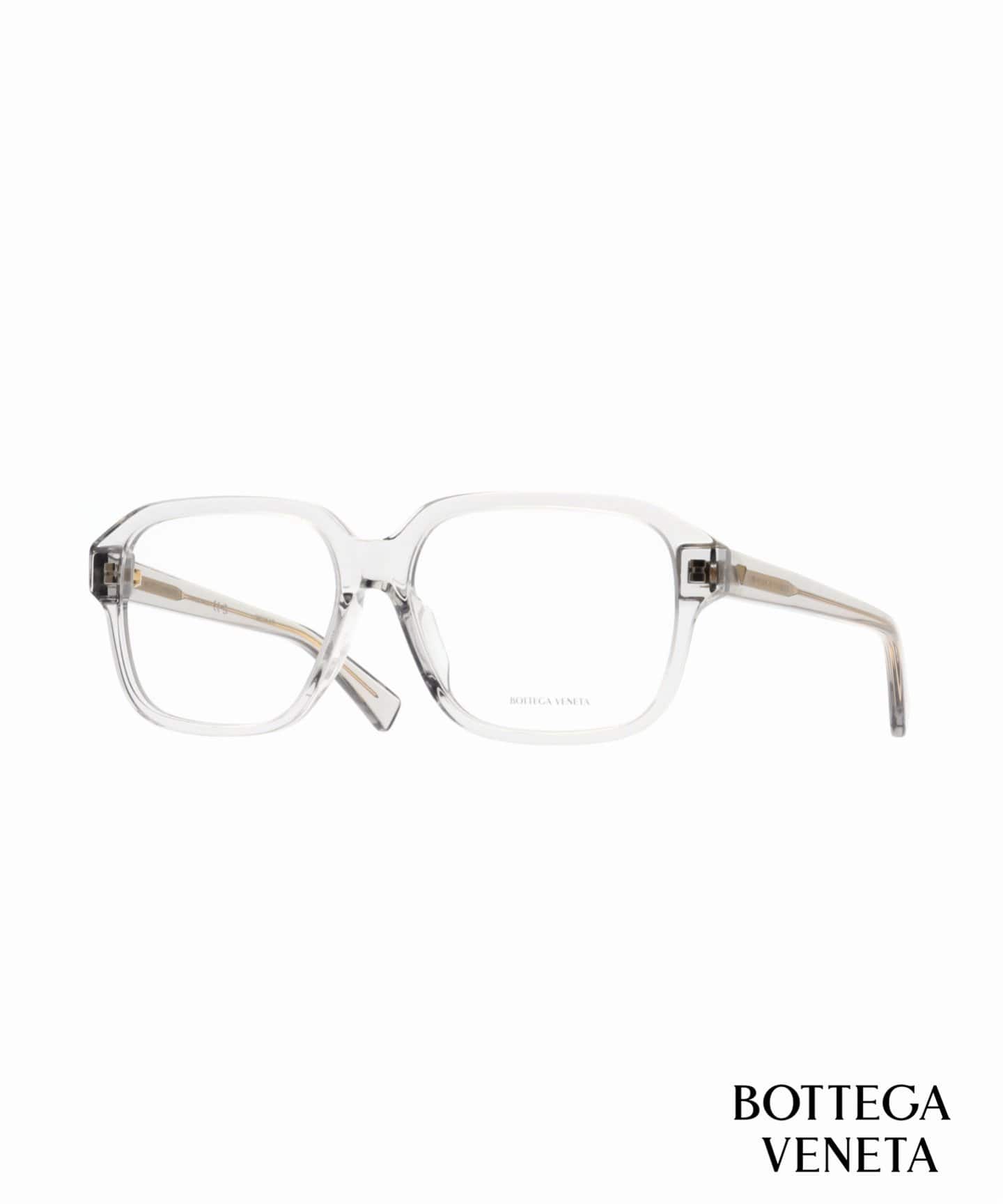 BOTTEGA VENETA / ボッテガヴェネタ | BV1295O トランスペアレント スクエア メガネ | 57□15-145 | ブラウン BOTTEGA VENETA / ボッテガ・ヴェネタ 】BV1295O002 Optical（メガネ