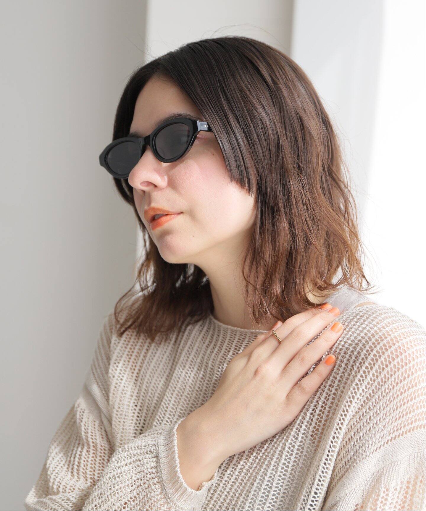 FETICO x BLANC.. / フェティコ x ブラン】OVAL-FRAME SUNGLASSES 
