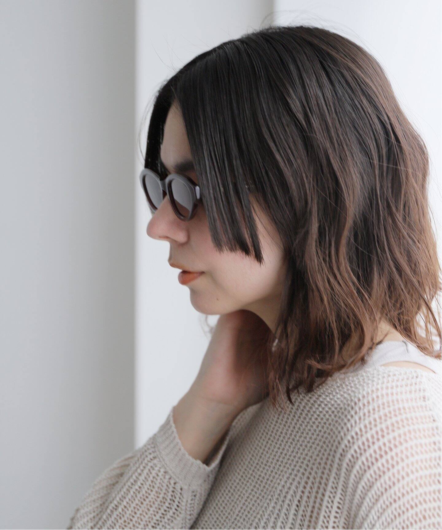 FETICO x BLANC.. / フェティコ x ブラン】OVAL-FRAME SUNGLASSES 
