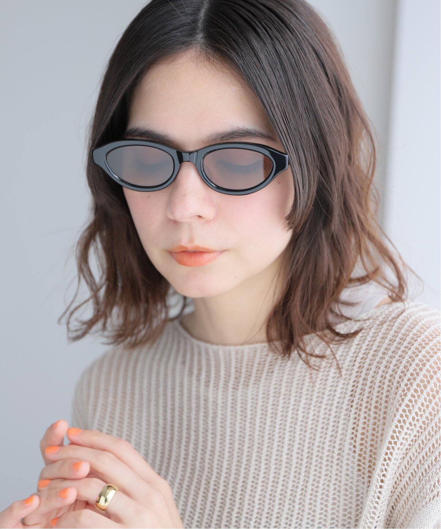 FETICO x BLANC.. / フェティコ x ブラン】OVAL-FRAME SUNGLASSES 