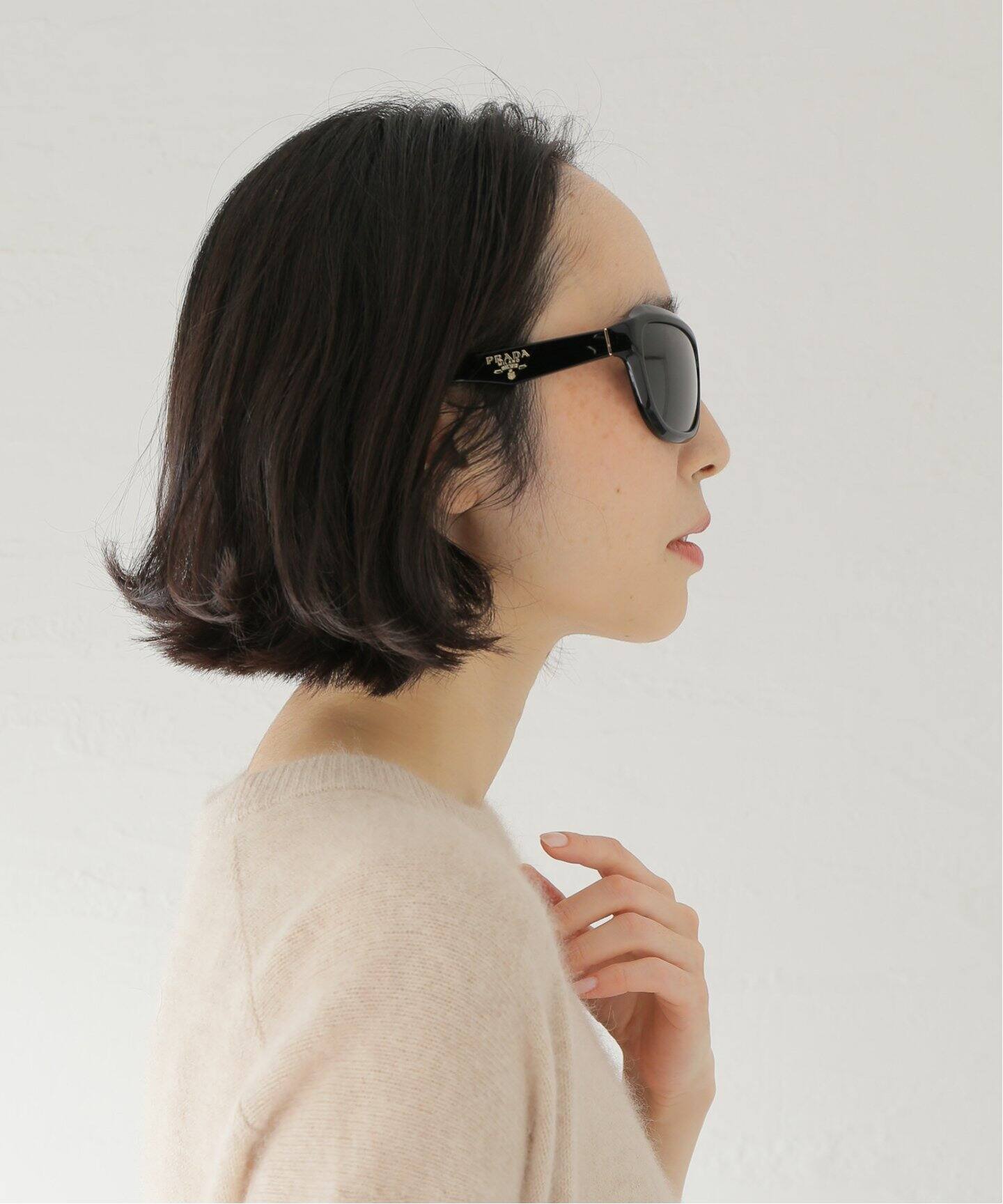 【マカノン】PRADA ラウンド型サングラス ブラック　パープル プラダ PRADA サングラス 0PS 54WS DG009R 57 メンズ ブラック＋