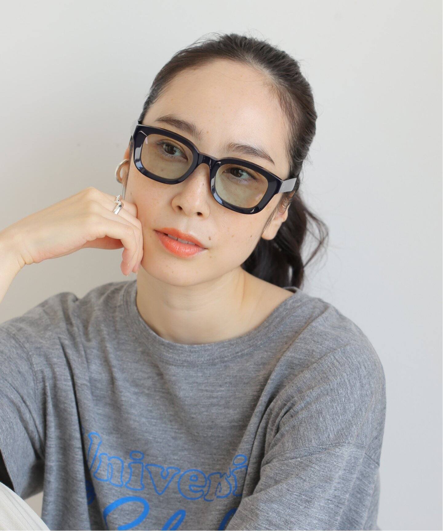 EYETHINK監修Plage サングラス　PL001 COL.03 PETER AND MAY】GURU BRUSHED SILVER LIGHT KHAKI Sunglasses