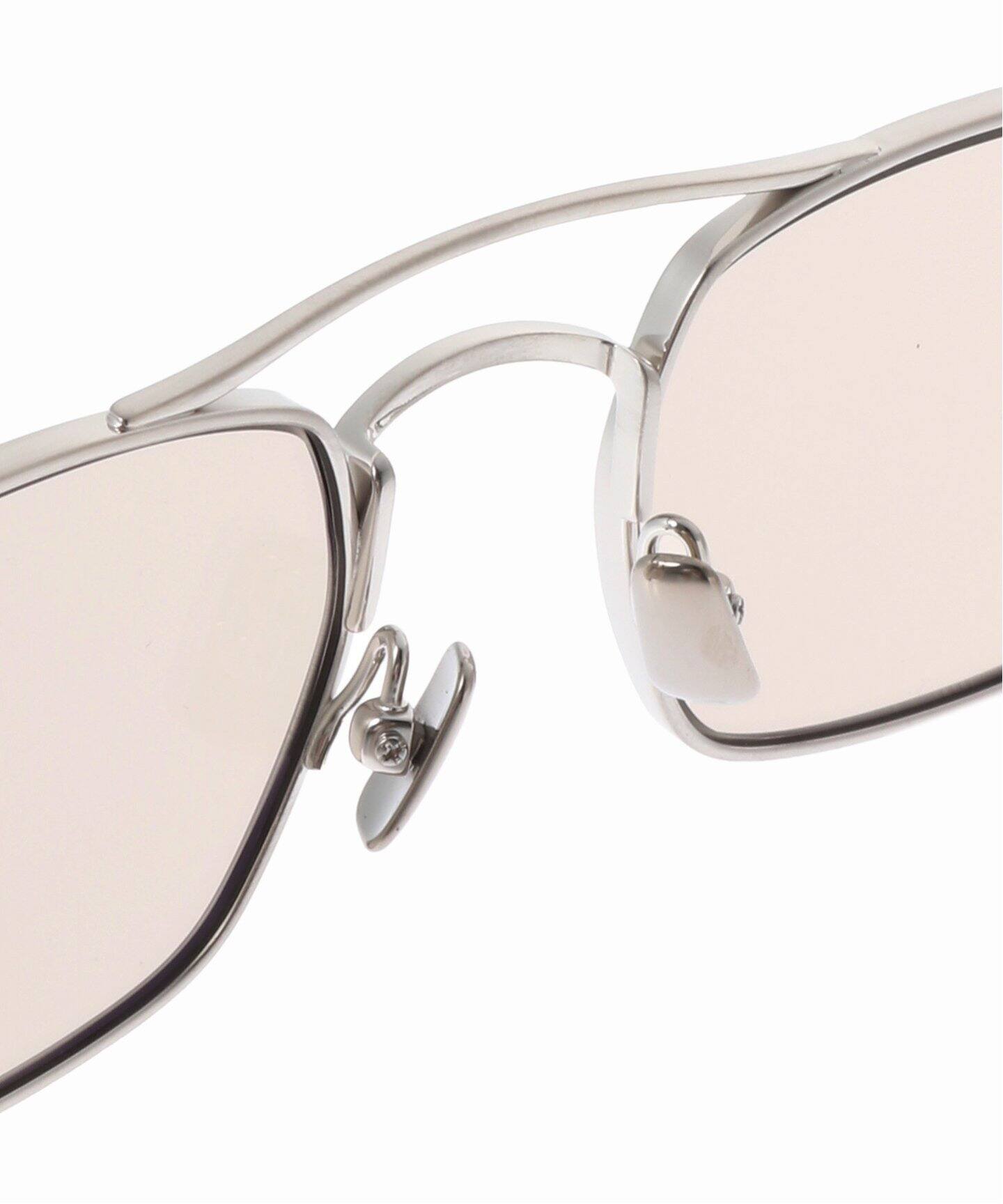 PETER AND MAY】MINI MACHINE BRUSHED SILVER LIGHT BRO Sunglasses 