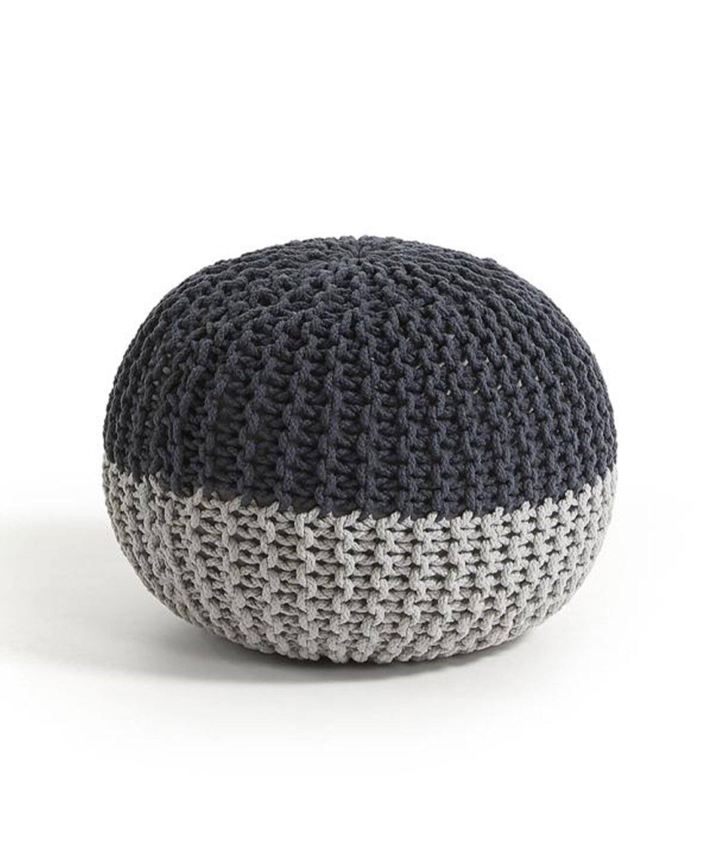 La Forma / ラ・フォーマ】ARIEH Pouf Cotton Round / Gray プフ