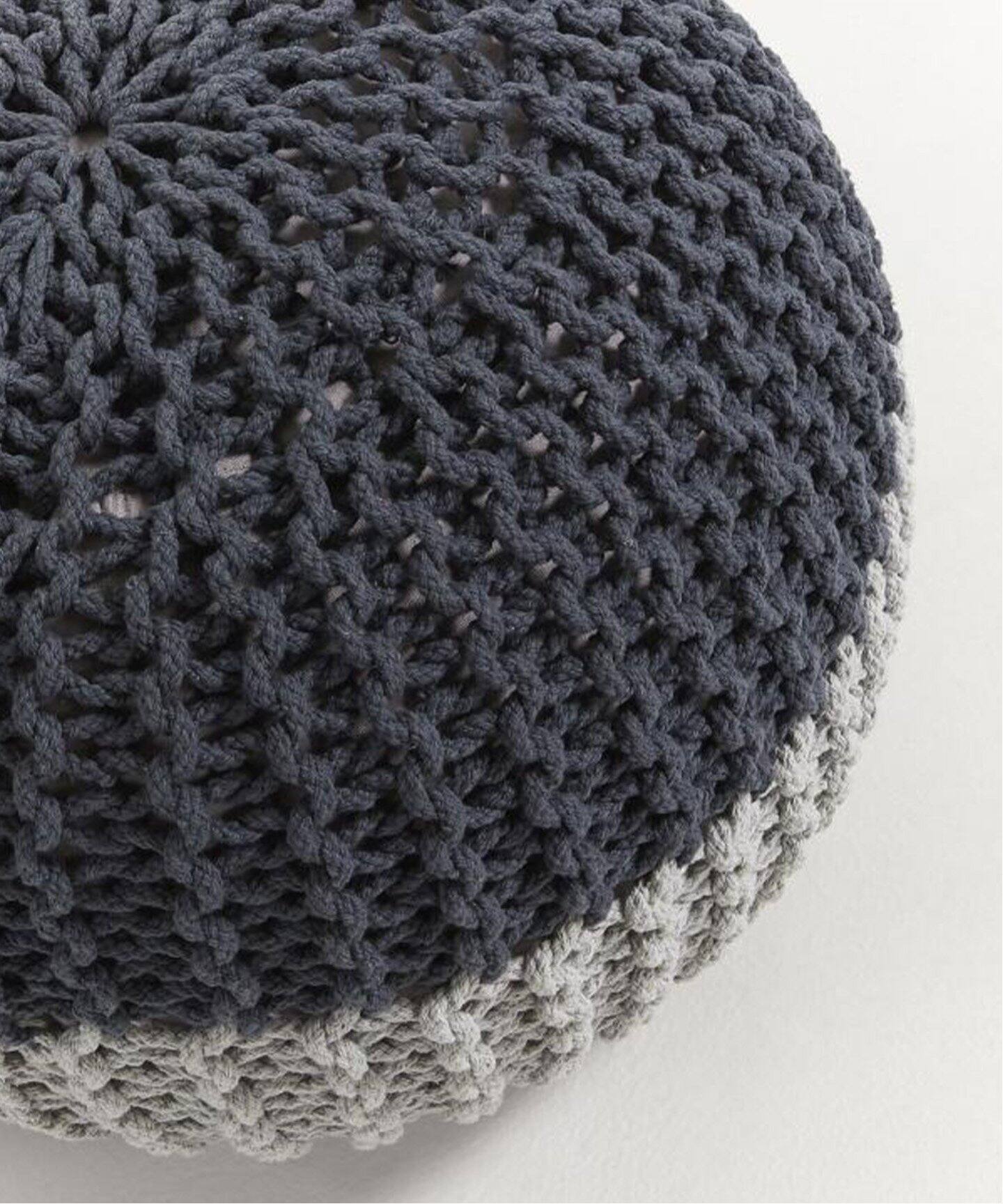 La Forma / ラ・フォーマ】ARIEH Pouf Cotton Round / Gray プフ