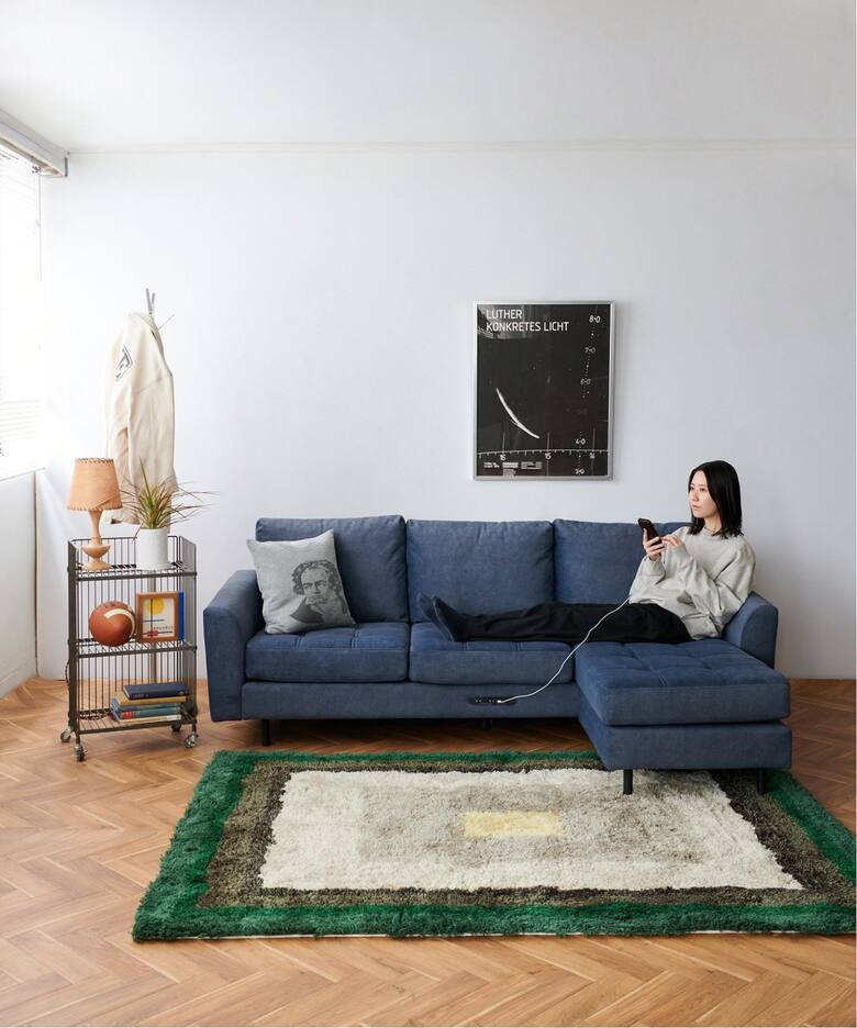 大型商品》PSF COUCH SOFA BLUE GREY ピーエスエフ カウチ ソファ 