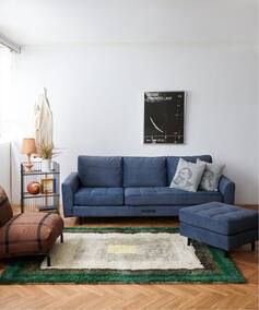 PSF OTTOMAN BLUE GRAY ピーエスエフ オットマン（ソファ）｜JOURNAL 