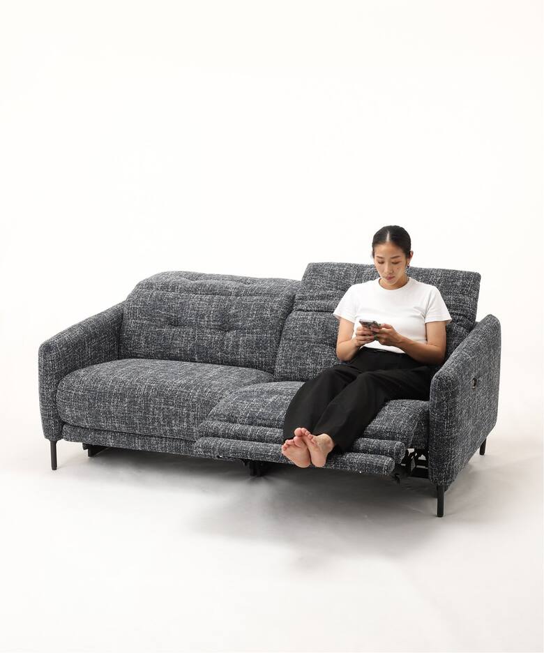 大型商品》SHEFFIELD RECLINING SOFA navy シェフィールド 電動 ソファ 