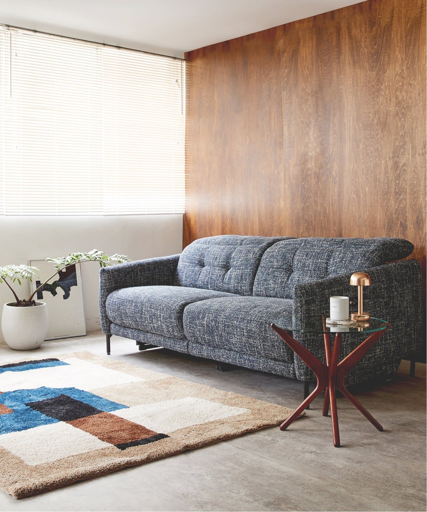大型商品》SHEFFIELD RECLINING SOFA navy シェフィールド 電動