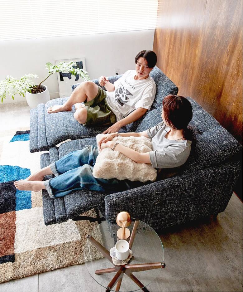 大型商品》SHEFFIELD RECLINING SOFA navy シェフィールド 電動 ソファ 