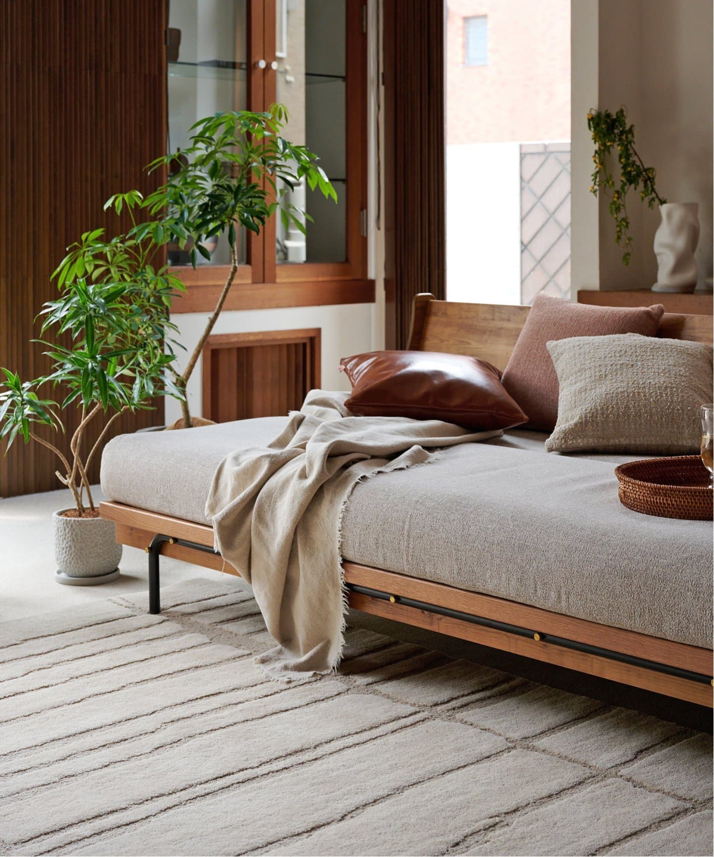 大型商品》HABITAT SOFA BED 200cm BEIGE ハビタソファ ベット
