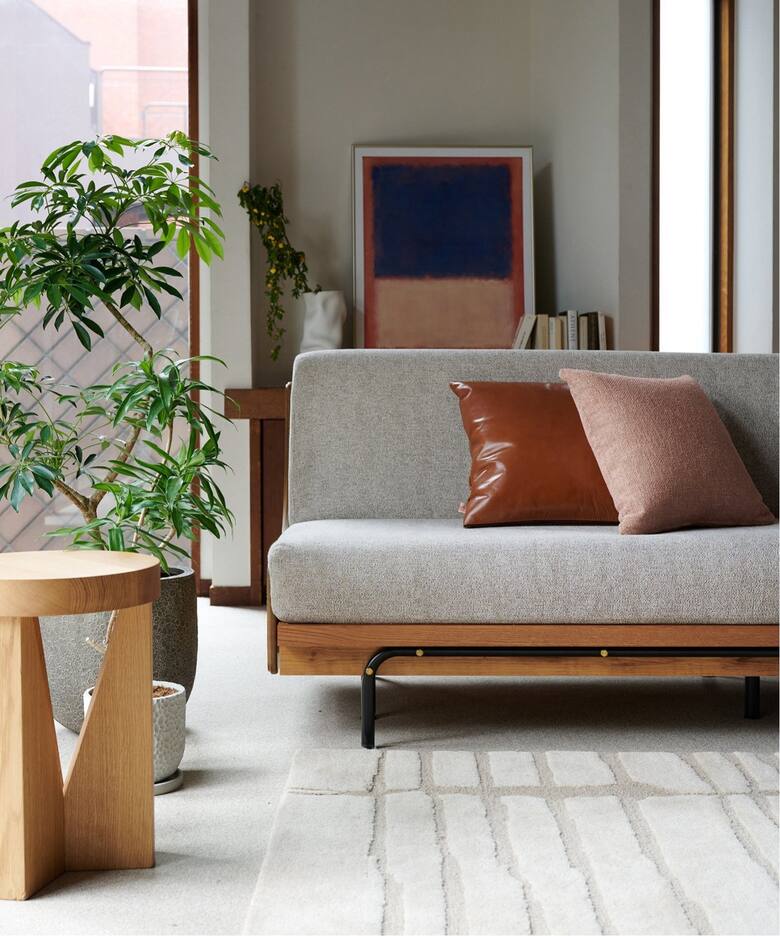 大型商品》HABITAT SOFA BED 200cm BEIGE ハビタソファ ベット（ソファ 