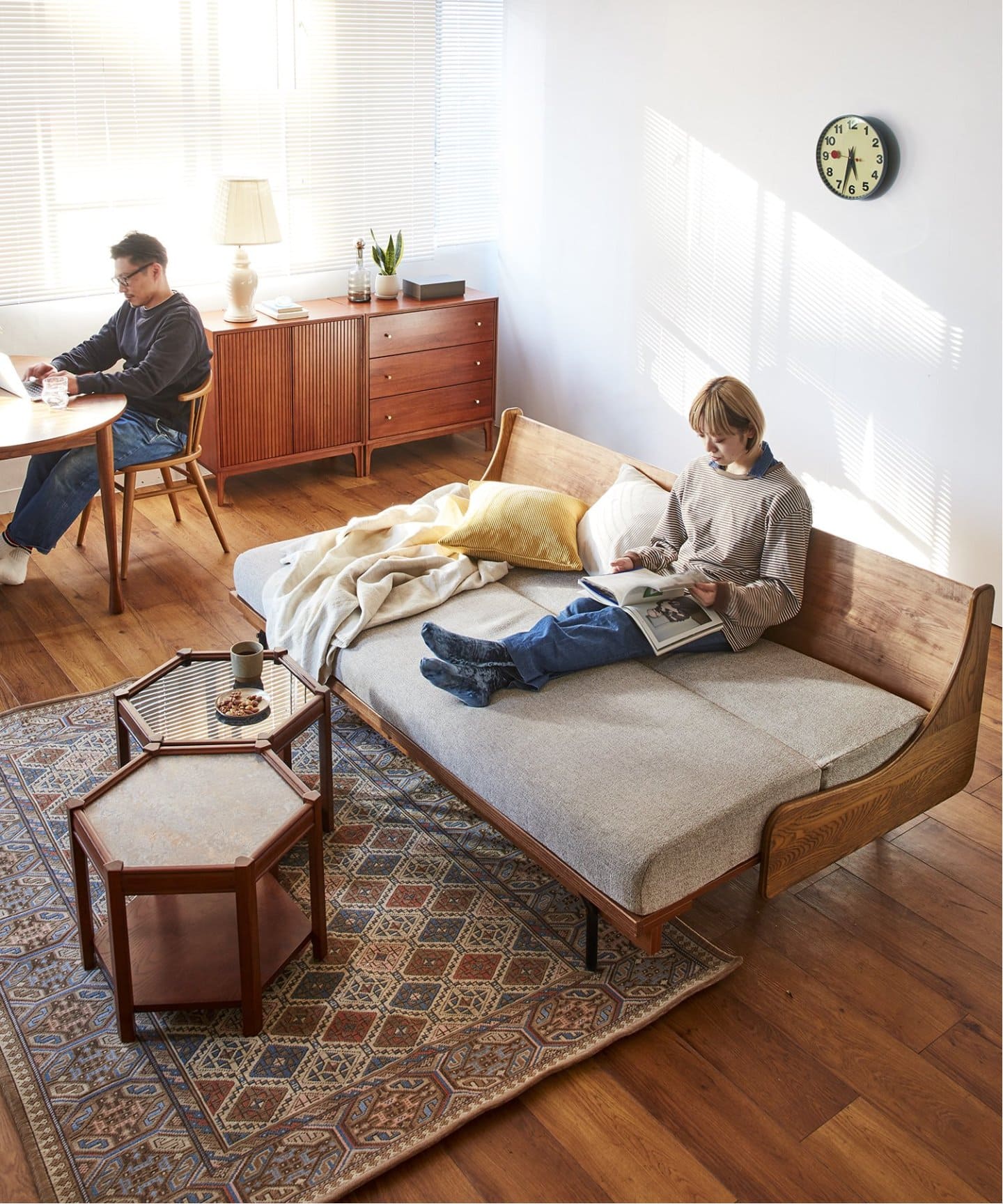 HABITAT SOFA 幅200cmベージュ 大型商品》HABITAT SOFA BED 200cm BEIGE ハビタソファ ベット