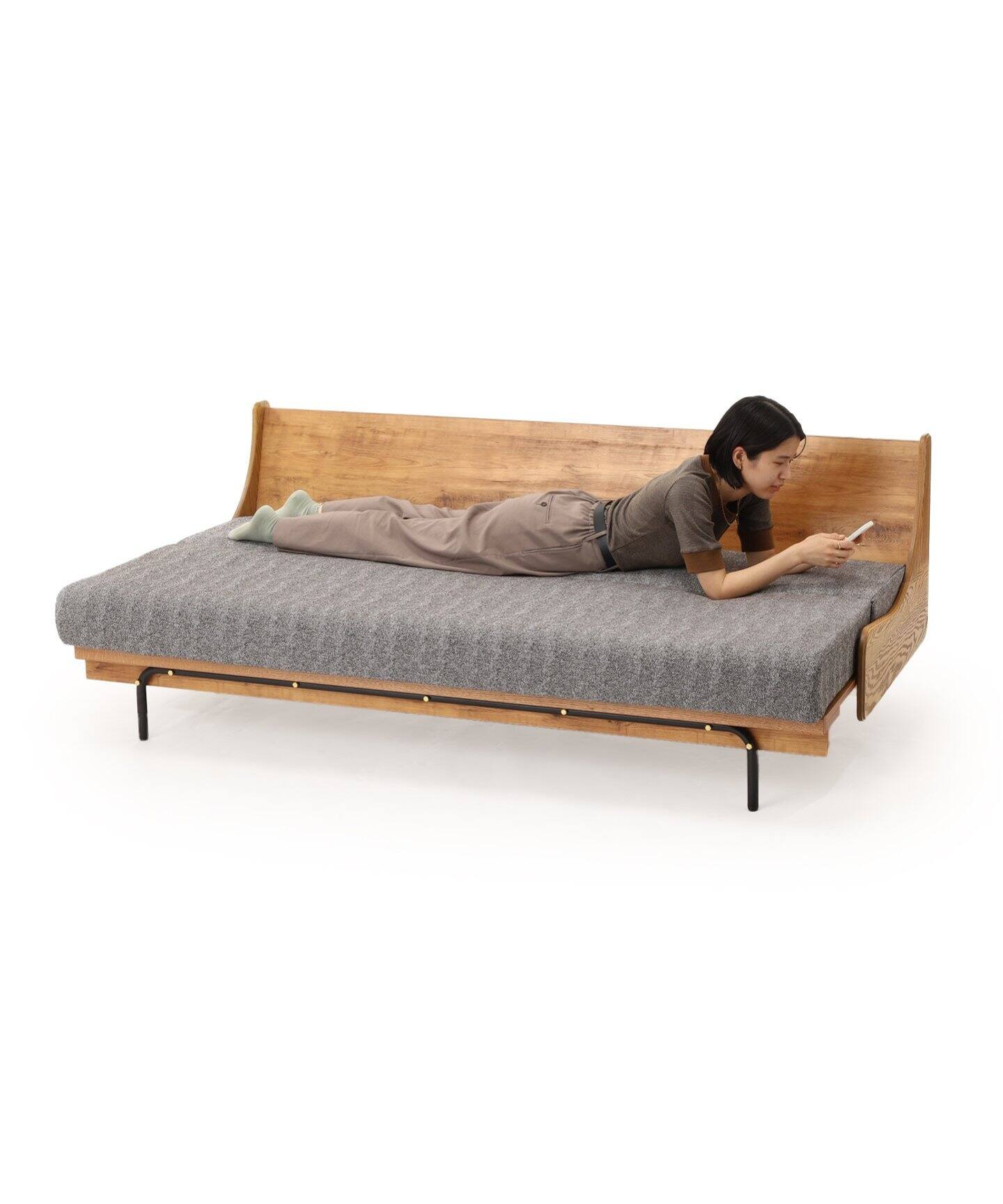 ハビタソファ　ソファベッド　カバー（グレー）JOURNAL STANDARD HABITAT EASY COVER 200cm_ビスカ(GRY) ハビタソファ イージー