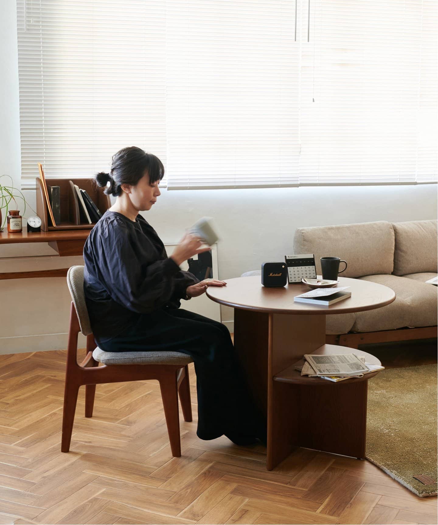 大型商品》PORTO LD TABLE brown ポルトLDテーブル（テーブル