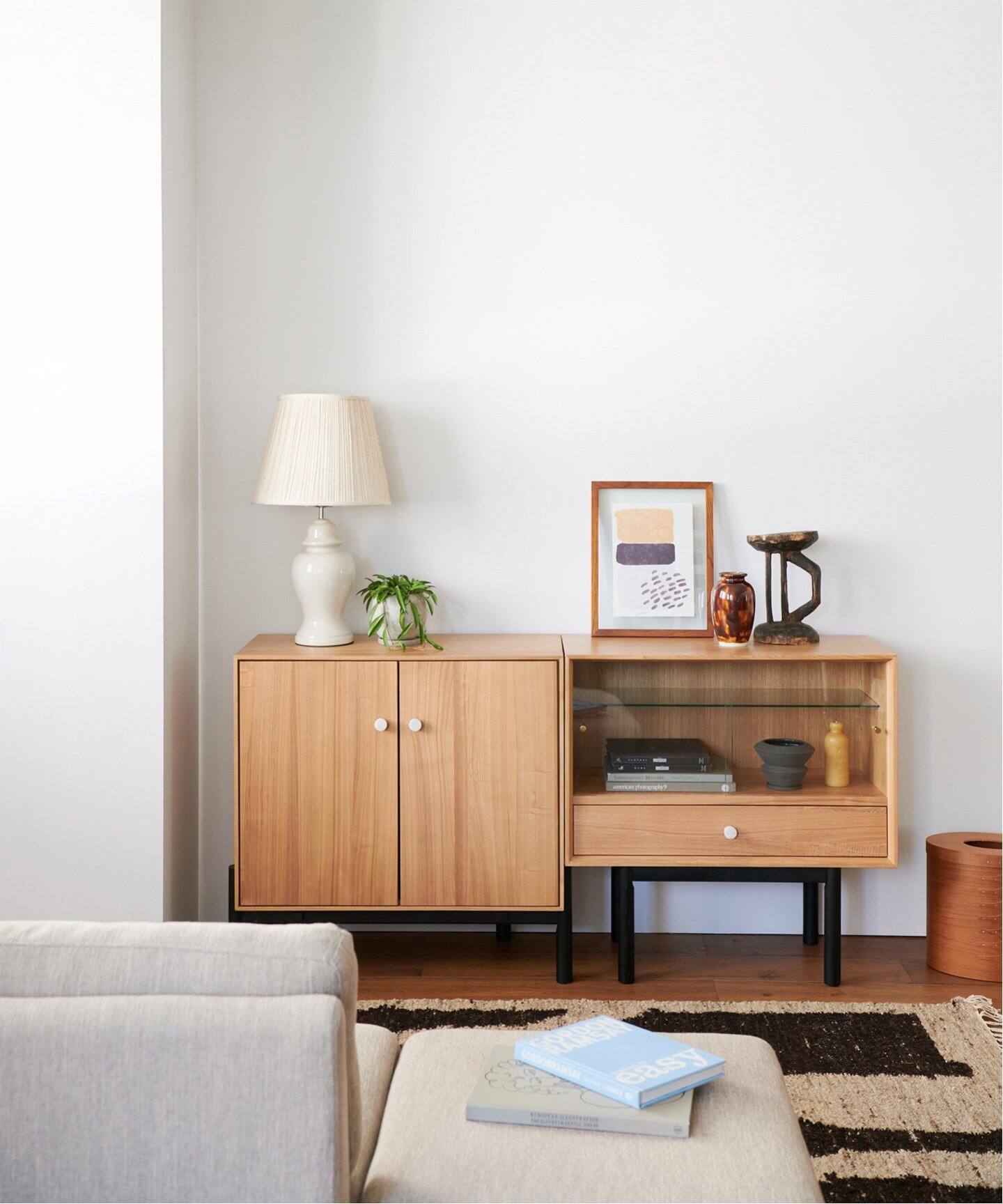 大型商品》PORTO STACKING GLASS SHELF ポルト ガラス シェルフ（収納