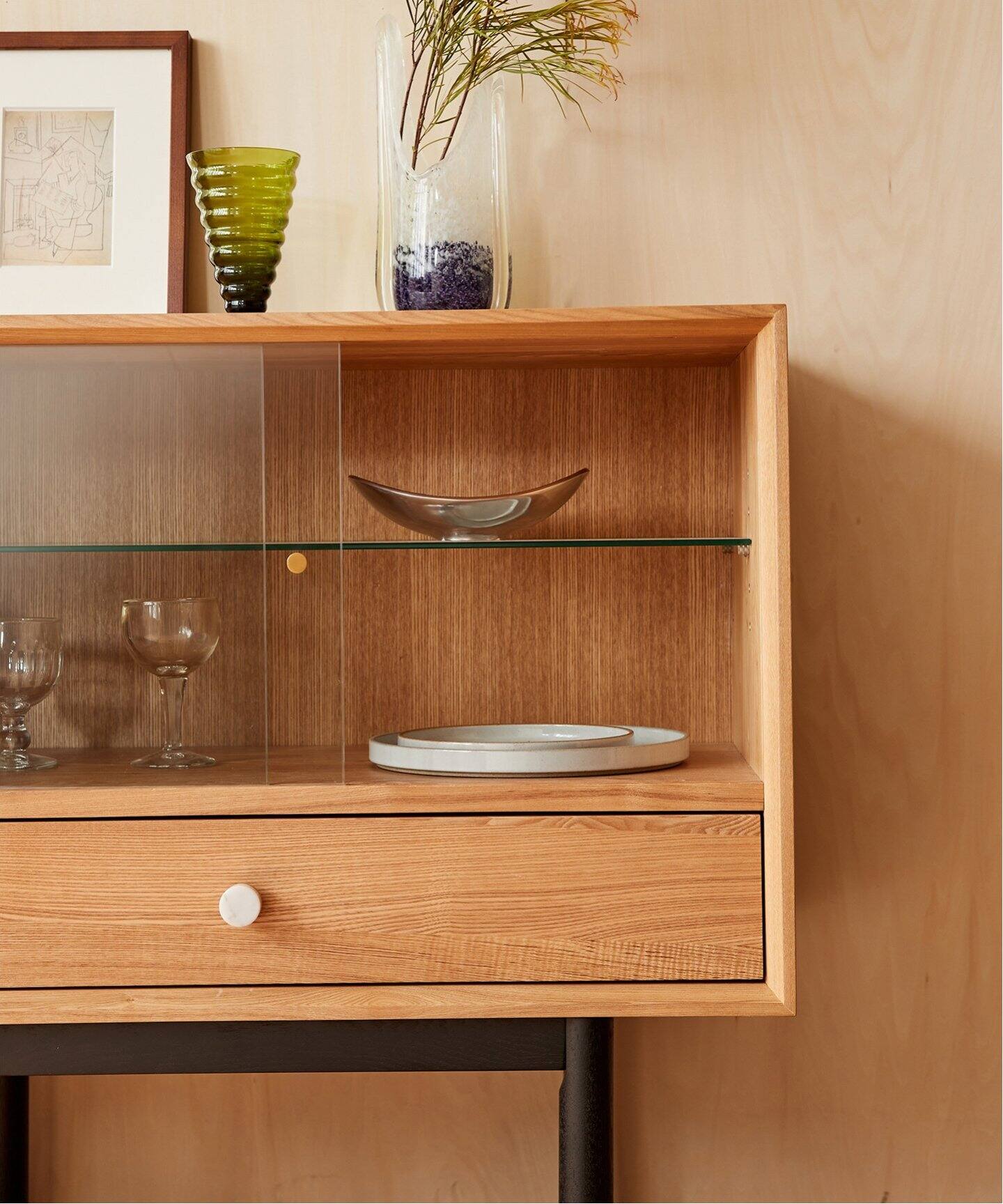 大型商品》PORTO STACKING GLASS SHELF ポルト ガラス シェルフ（収納