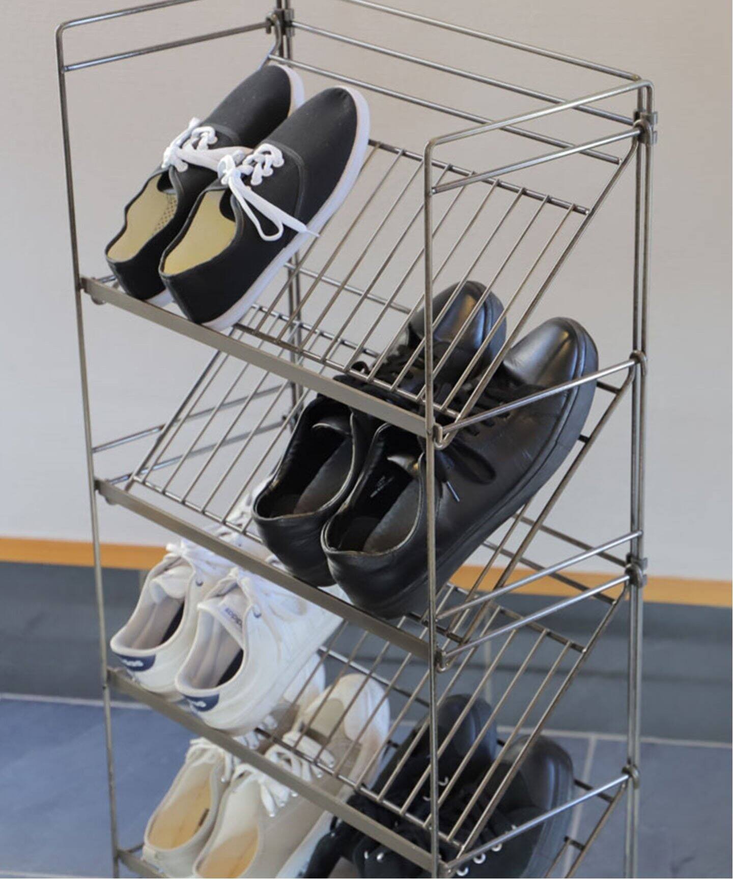 COLLEND/コレンド】WIRE SHOES RACK ワイヤー シューズラック（収納 