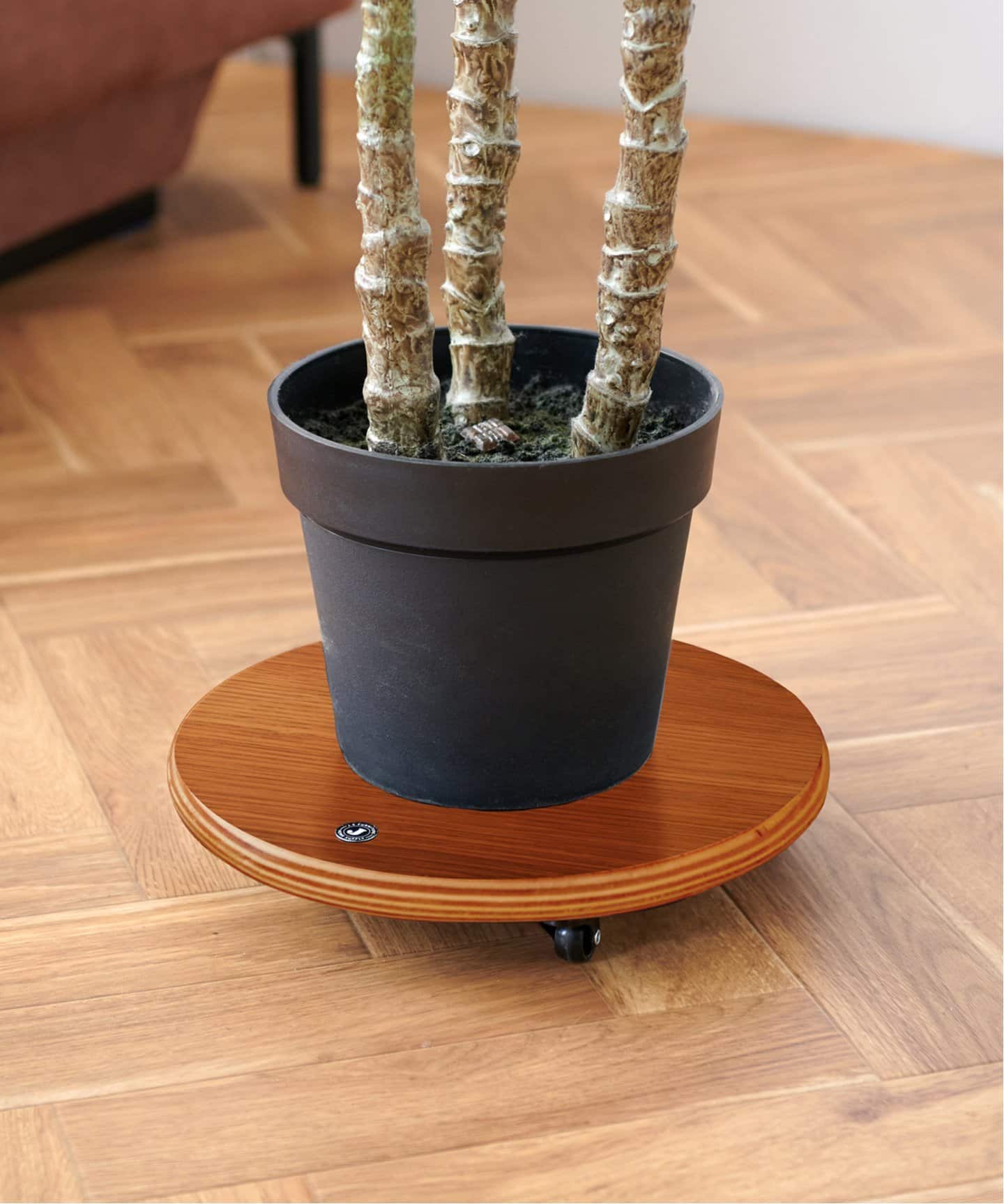 JSF PLANT CADDY-round(L) キャスター付き 植木鉢台（収納家具