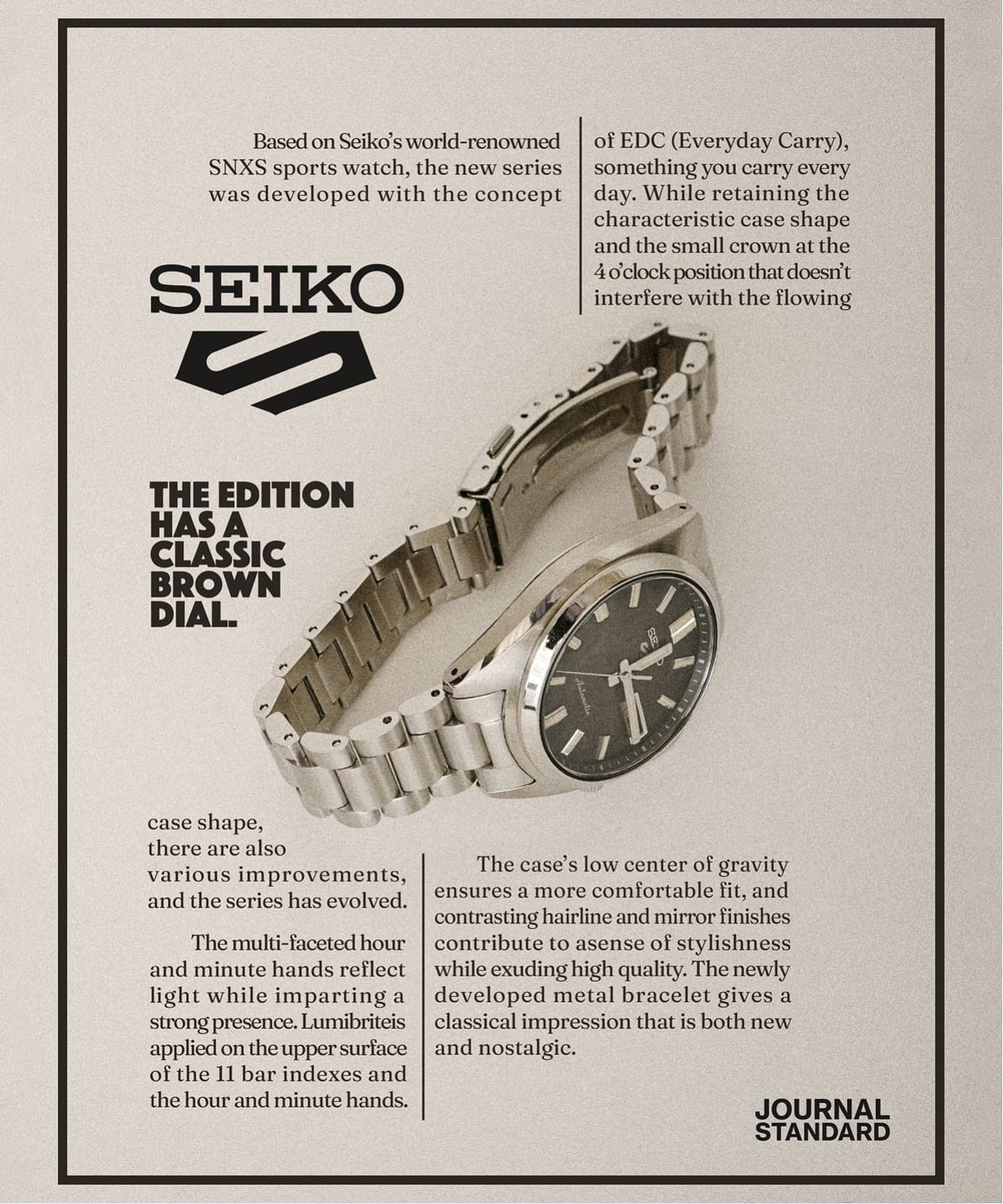 SEIKO セイコー JOURNAL STANDARDジャーナルスタンダード別注 SEIKO / セイコー 5 SPORTS 別注 SNXS LIMITED | ジャーナル