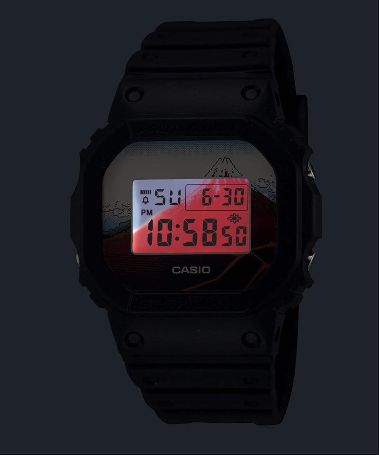 【新品】DW-5600KHFM25-1JR【G-SHOCK】 ORIGIN(G-SHOCK) G-SHOCK 葛飾北斎「深川万年橋下」 DW-5600KHFM25-1JR