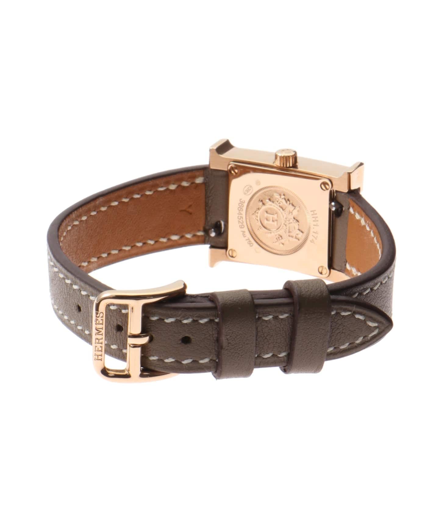 HERMES / エルメス】mini H Watch Pink 18K / Shell Diamond
