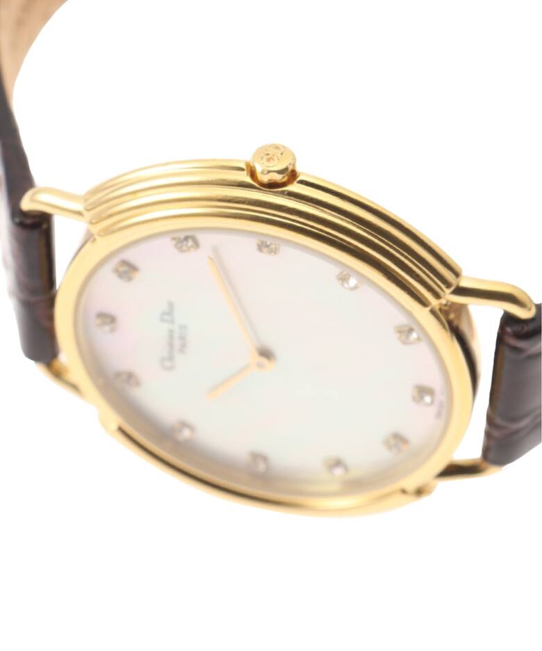 Dior Round Shell Dial Watch SS Quartz White Dior - 33mm White Sapphire Stainless Steel Quartz Movement  main image 3