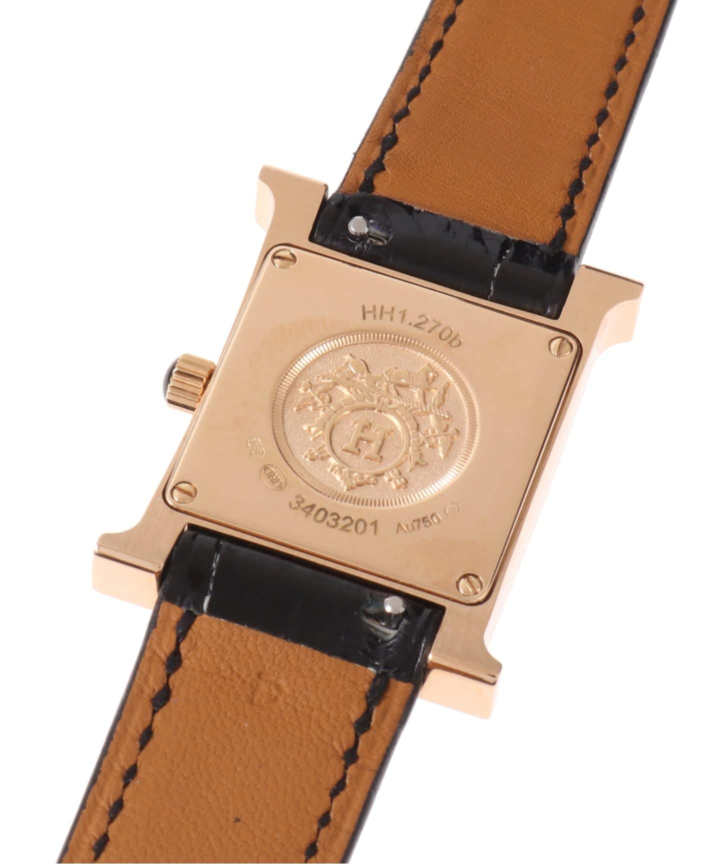 HERMES / エルメス】H Watch Black Enamel 18K（ヴィンテージ）｜HIROB