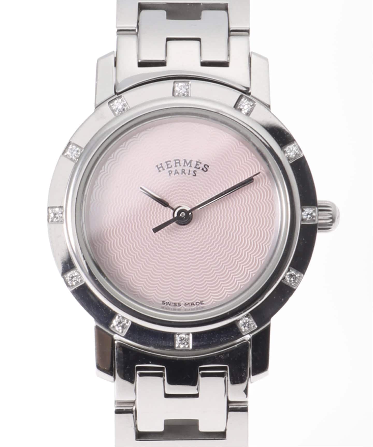 HERMES　腕時計　ダイヤモンド HERMES / エルメス】Clipper nacre / Diamond（ヴィンテージ