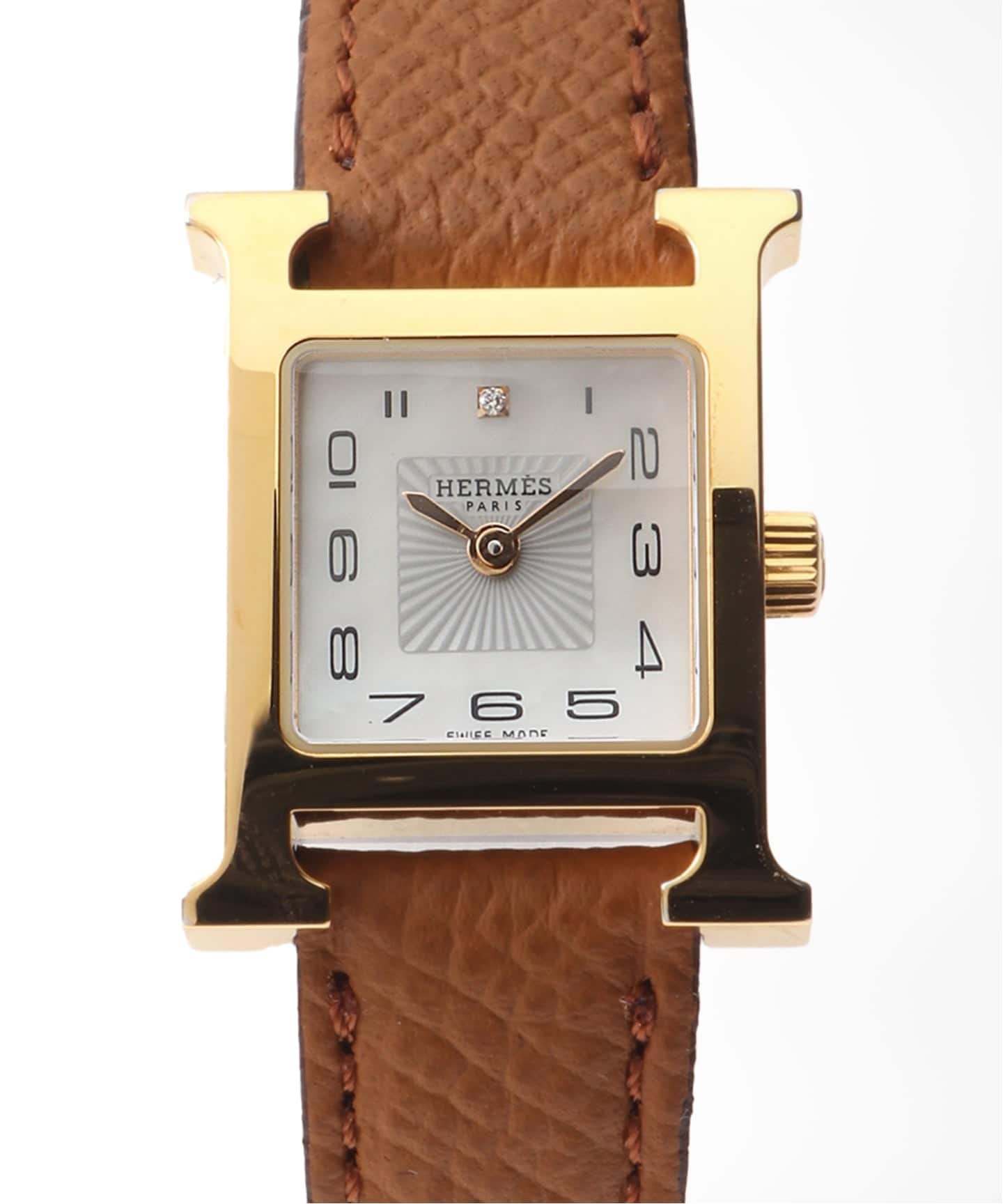HERMES / エルメス】mini H Watch / 1P Diamond（ヴィンテージ