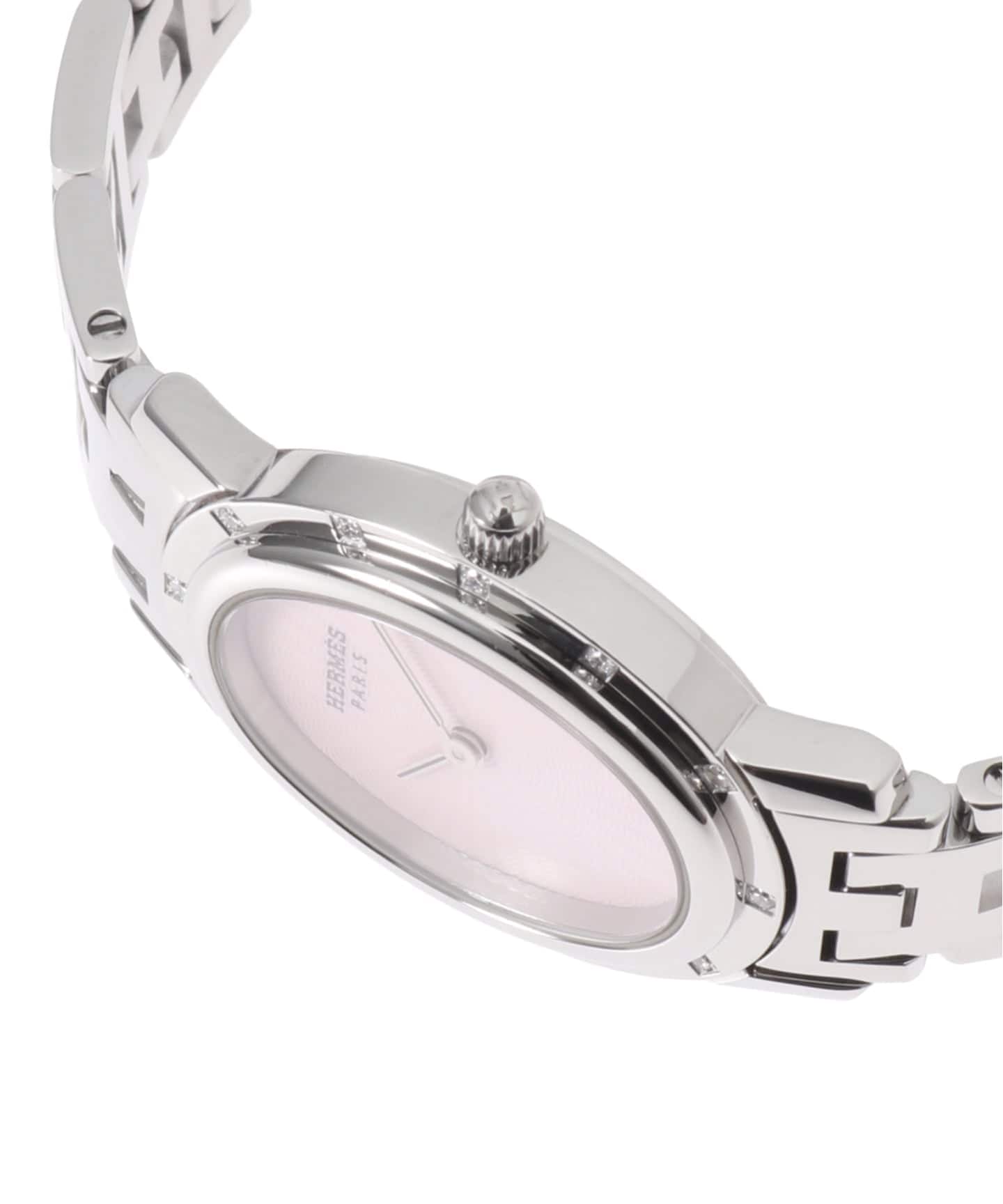 HERMES / エルメス】Clipper nacre oval pink / Diamond（ヴィンテージ