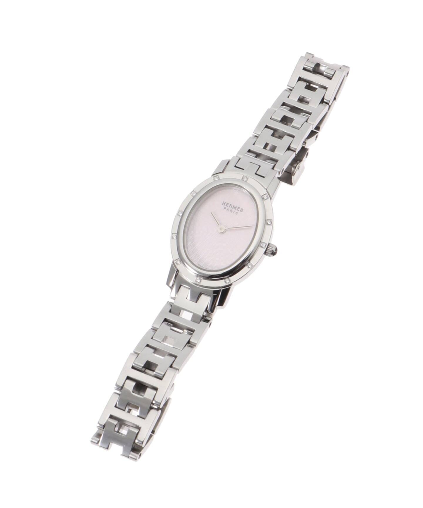 HERMES / エルメス】Clipper nacre oval pink / Diamond（ヴィンテージ