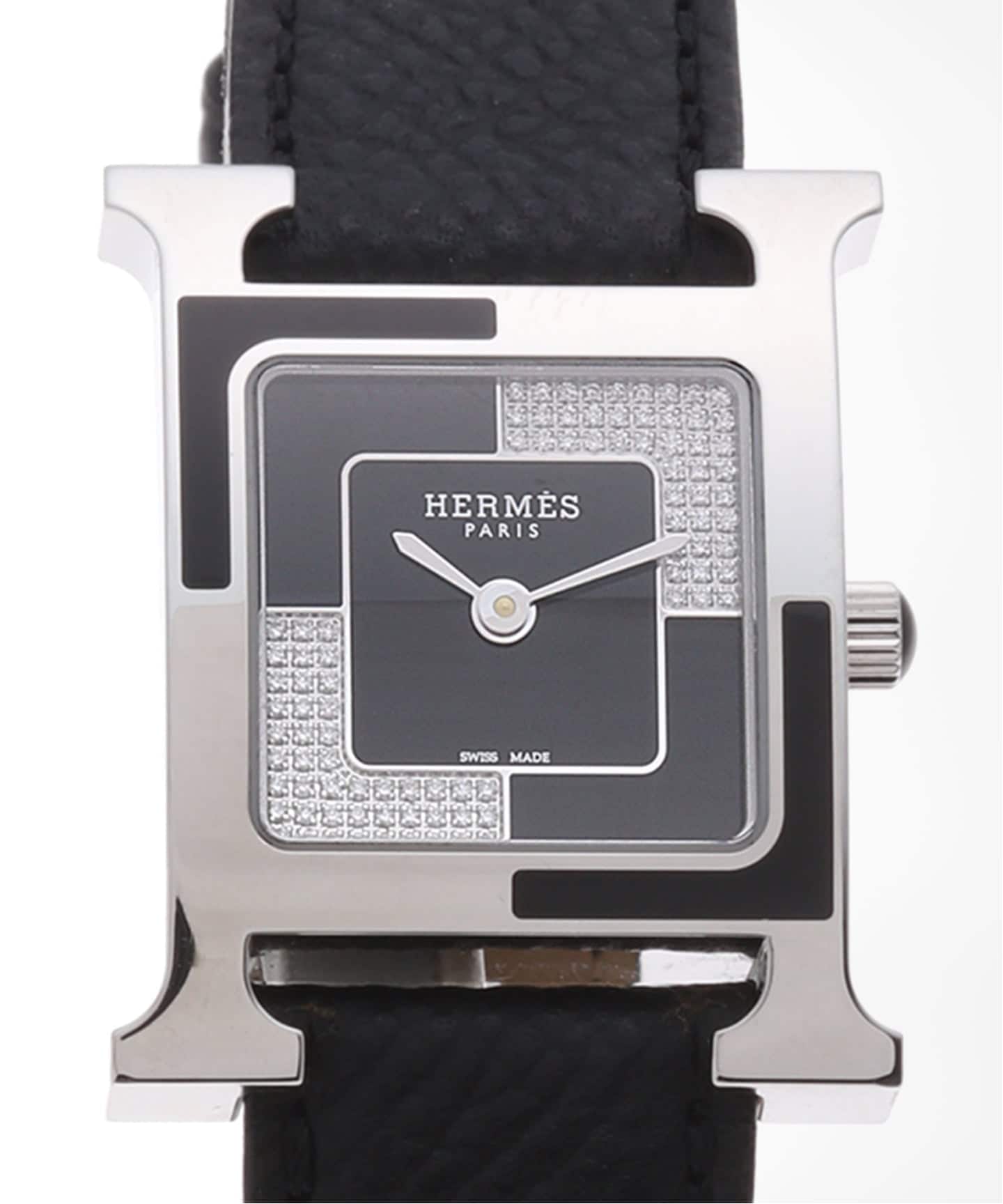 HERMES H Watch Black / Diamond（ヴィンテージ）｜HIROB（ヒロブ）の