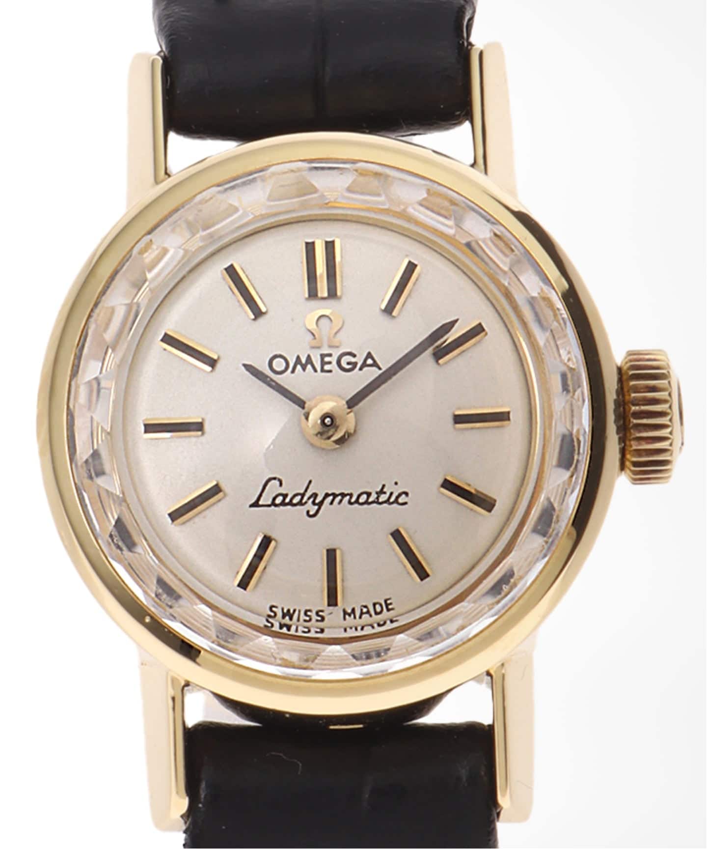 OMEGA Ladymatic cut glass 18K Yellow gold（ヴィンテージ）｜HIROB