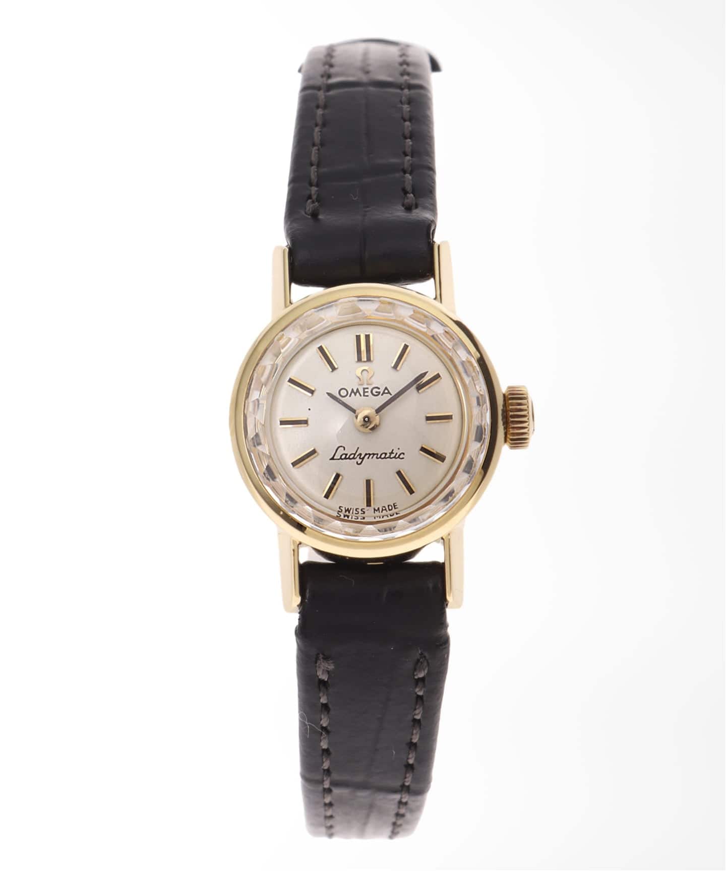 OMEGA Ladymatic cut glass 18K Yellow gold（ヴィンテージ）｜HIROB