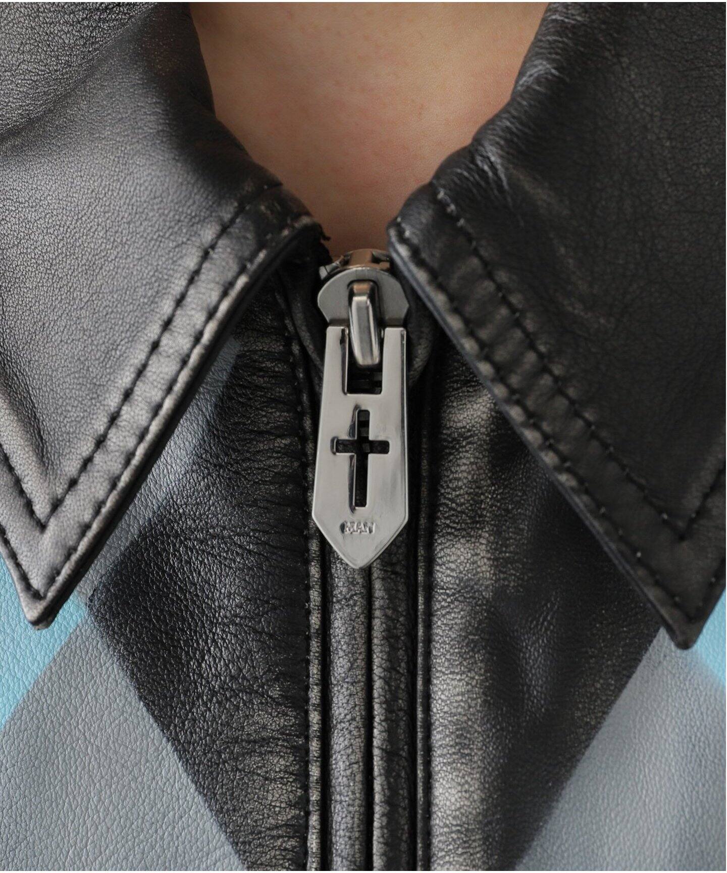 MASU ARGYLE LEATHER SPORTS JACKET M25K6BL001：ジャケット