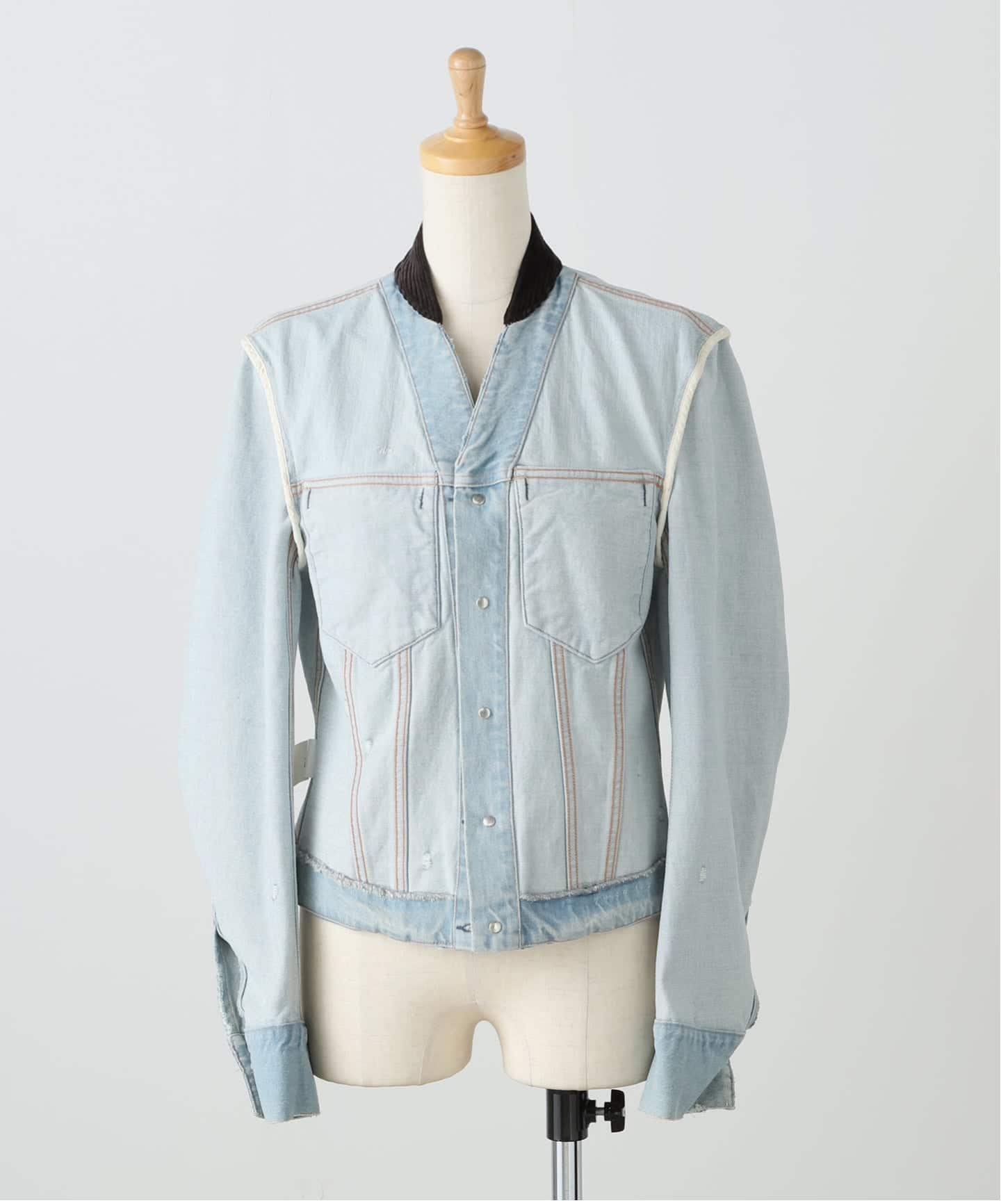 TANAKA NO COLLAR TRUCKER JACKET ST-4-25-IC：ジャケット（デニム