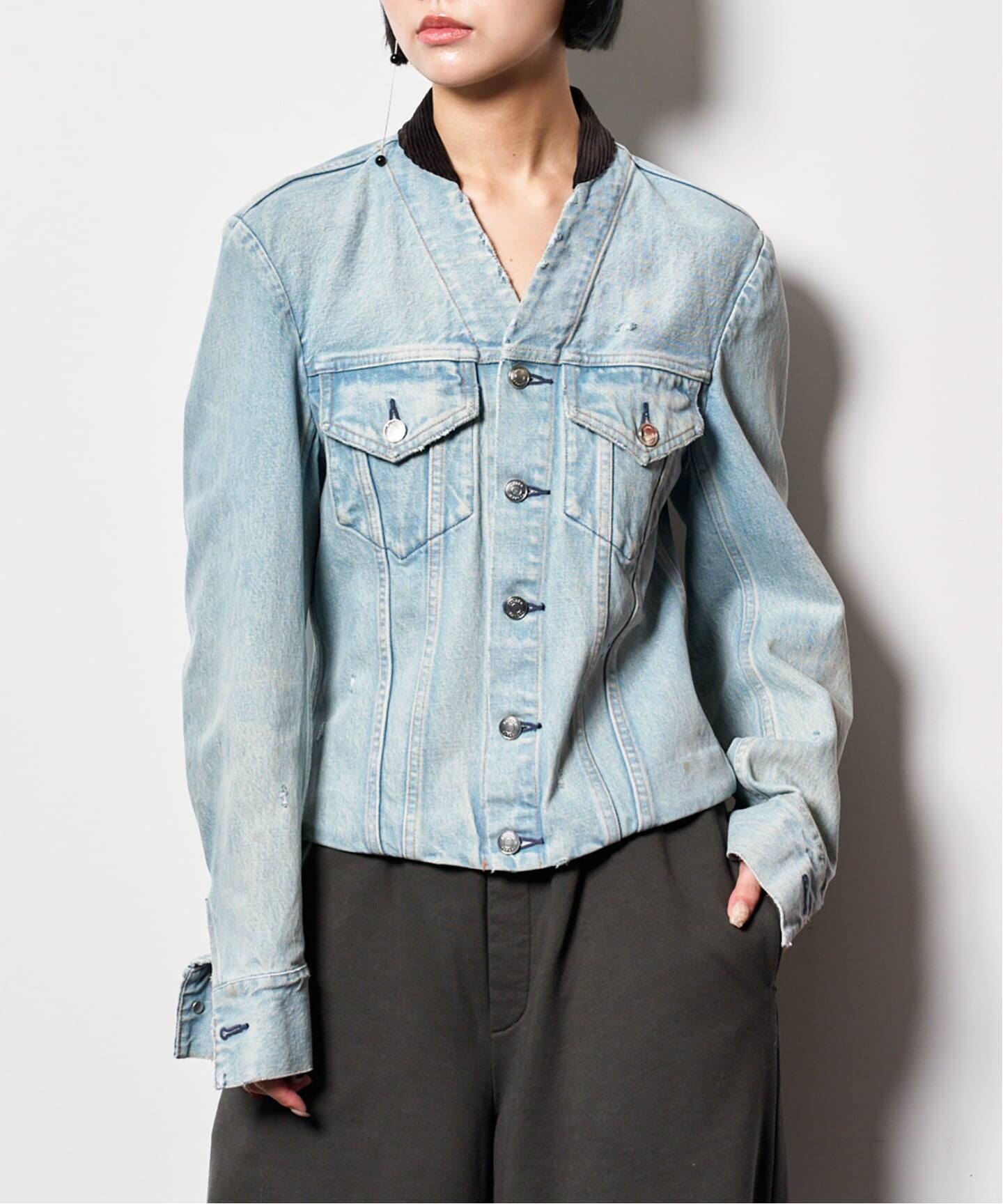 TANAKA NO COLLAR TRUCKER JACKET ST-4-25-IC：ジャケット（デニム 