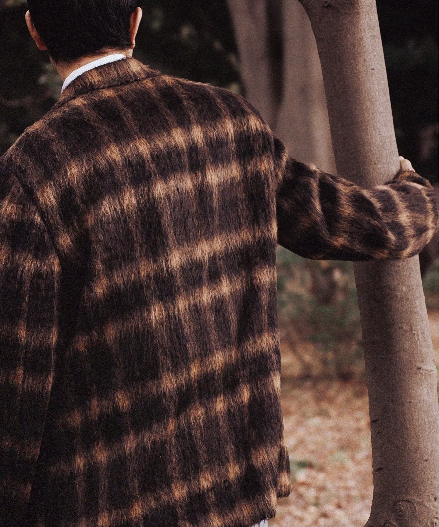 Caruso ネイビー ダブルブレスト チェスターコート L'ECHOPPE CARUSO