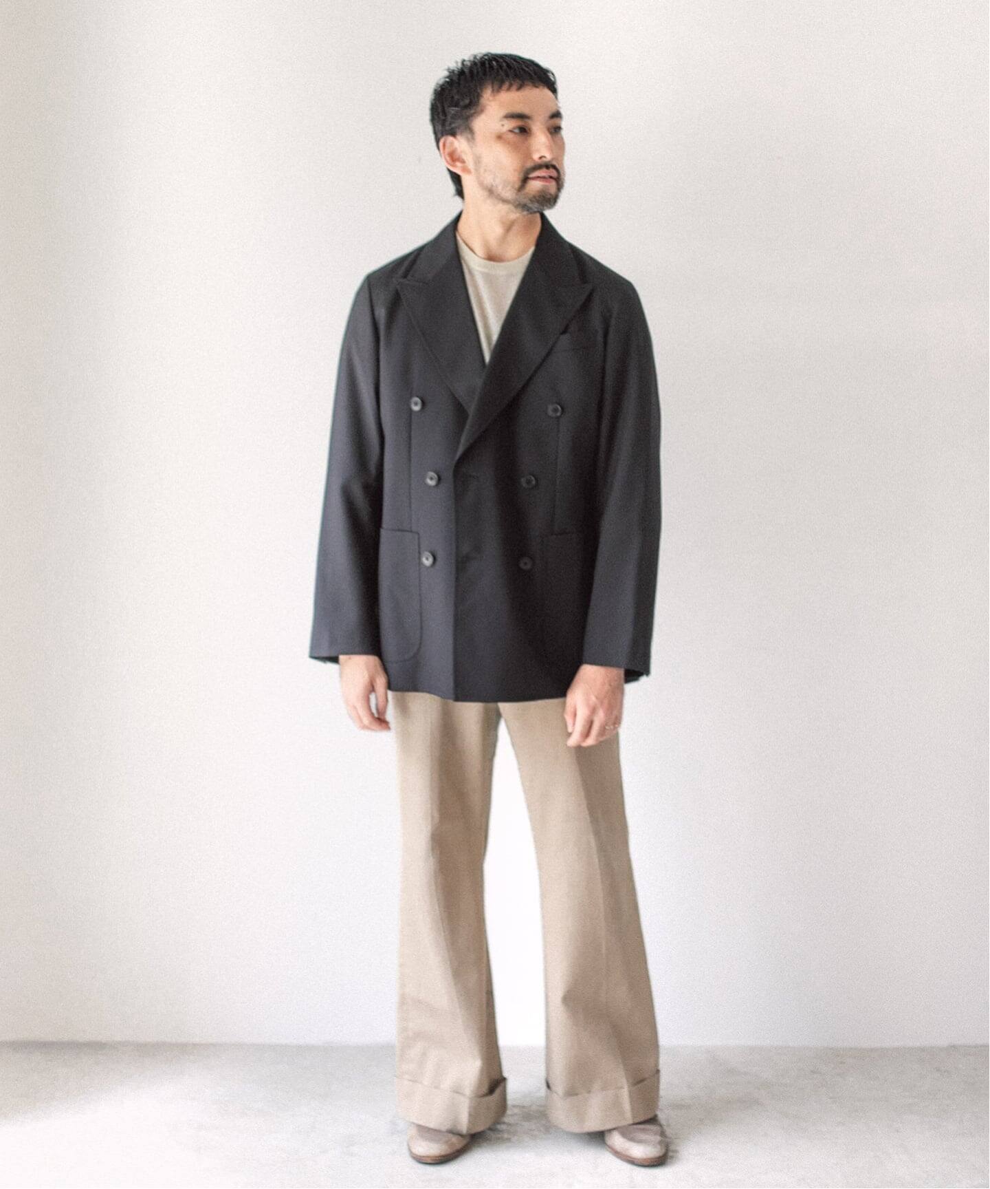 LE / エルイー】 WOOL DOUBLEJK（テーラードジャケット）｜L