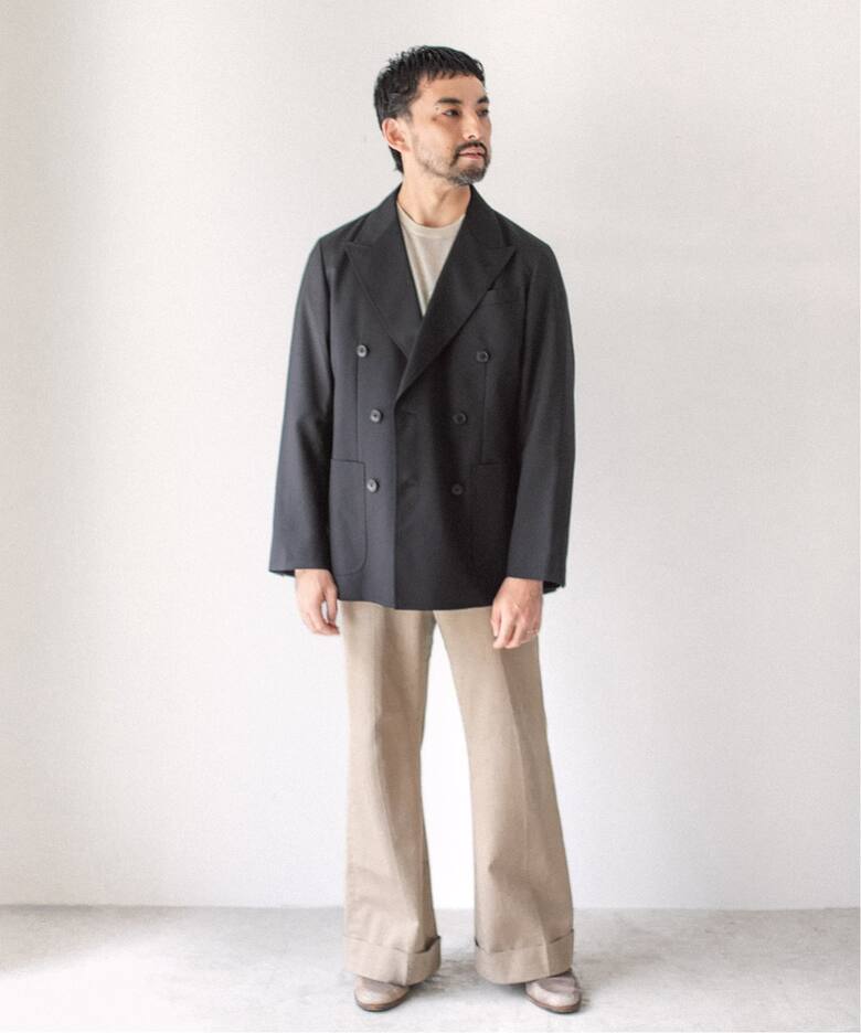LE / エルイー】 WOOL DOUBLEJK（テーラードジャケット）｜L