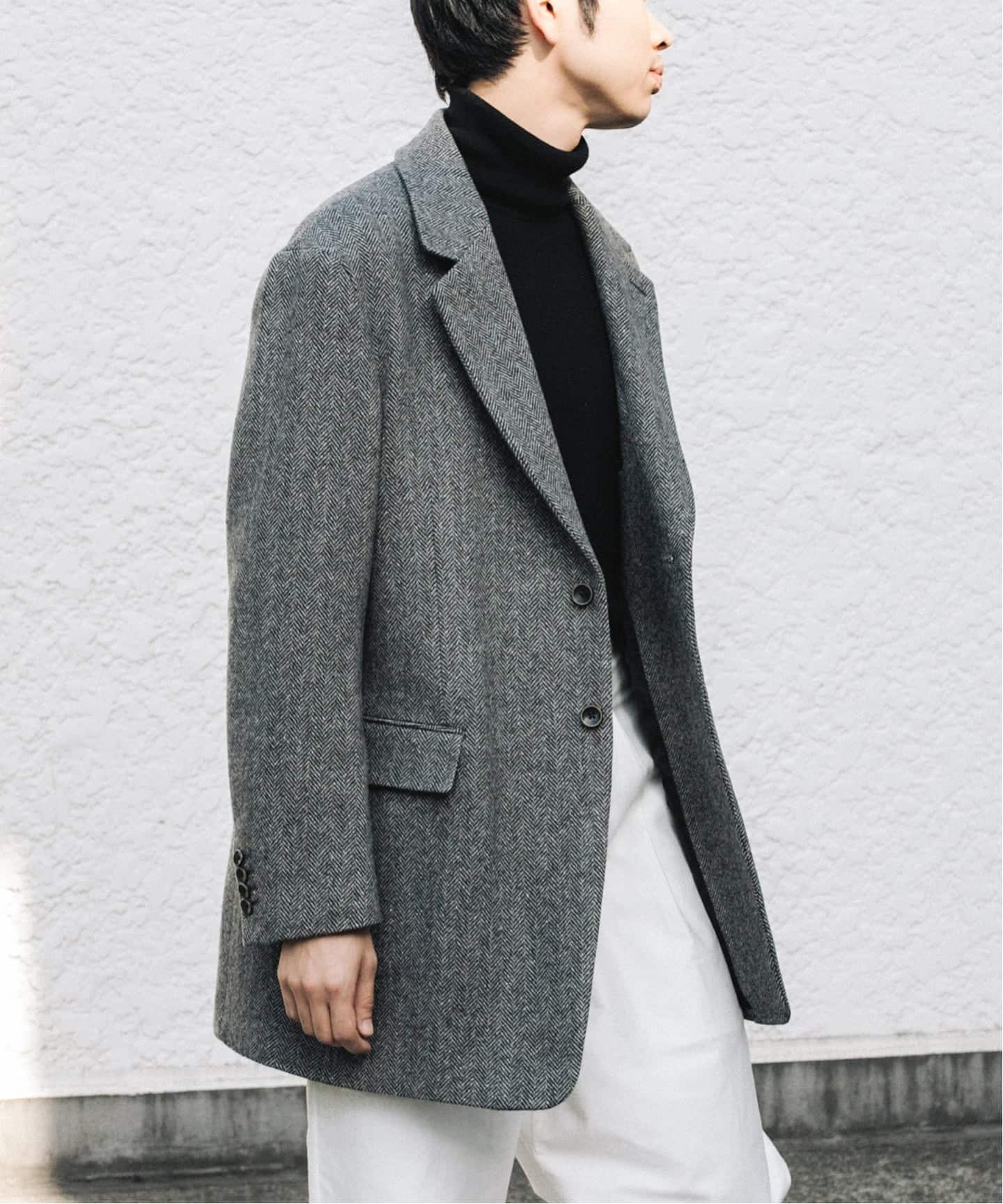 EL/エル】SILK MIX KNEP TWEED JK：オーバージャケット（その他