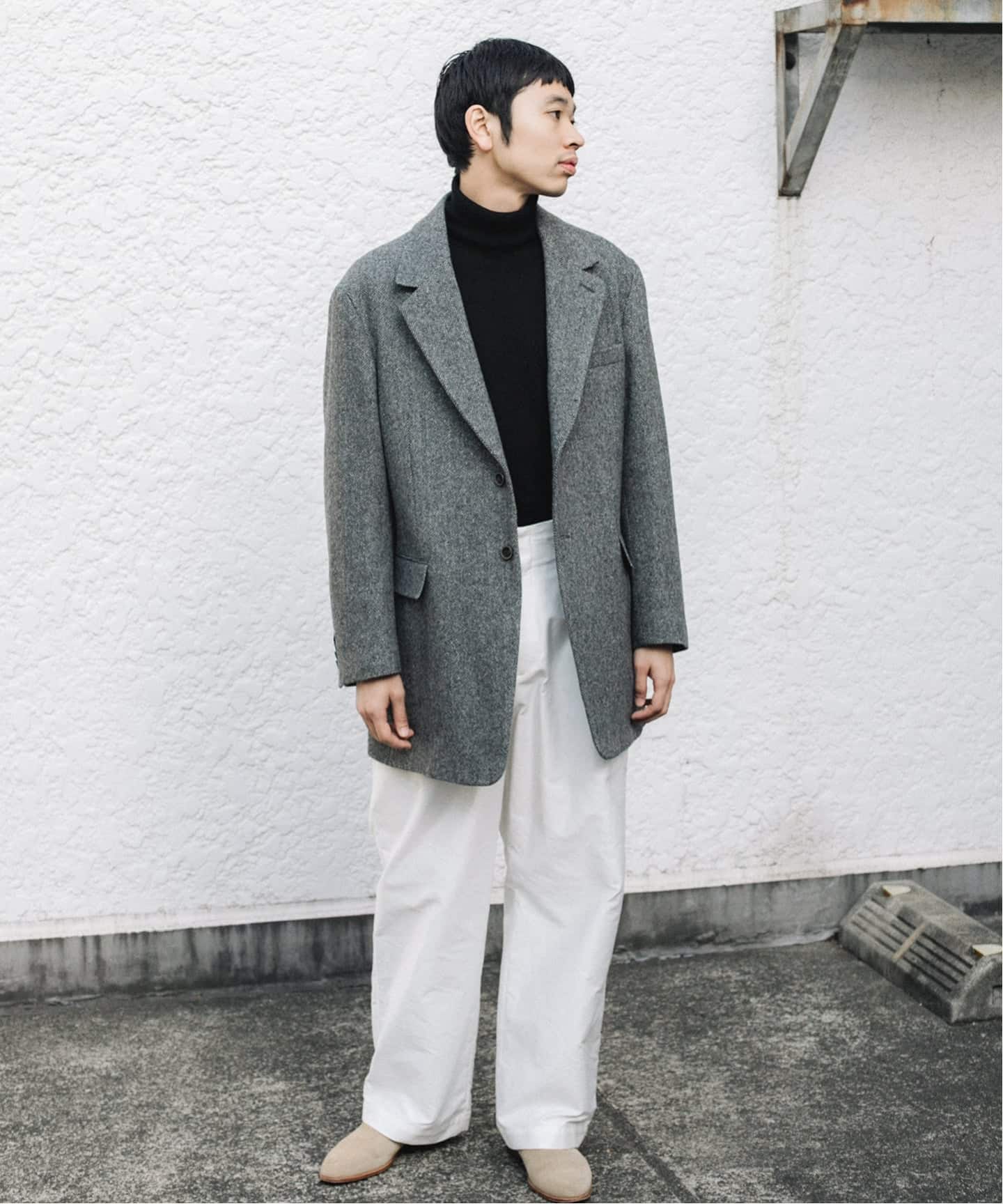 EL/エル】SILK MIX KNEP TWEED JK：オーバージャケット（その他