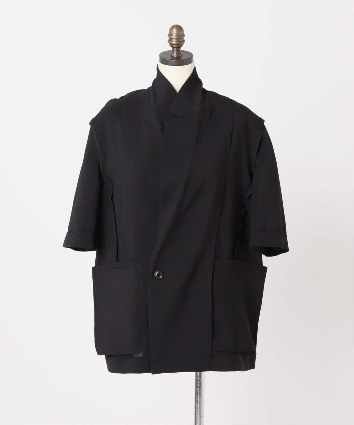 【新品2,2万　ヤマダヤ FENNEL 】ハーフスリーブ テーラード ジャケット クロップド丈ハーフスリーブジャケット - FENNEL - FENNEL