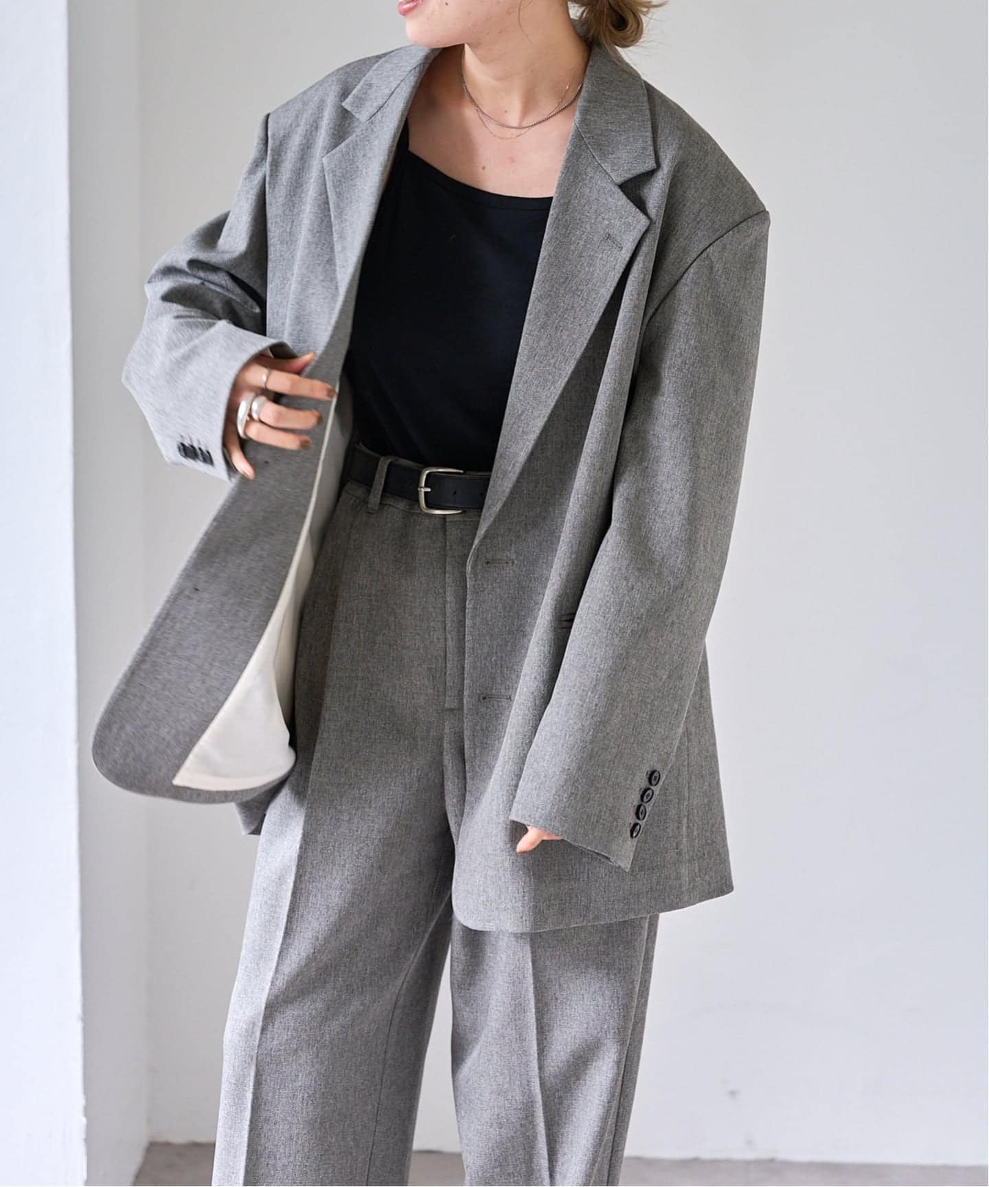 PEメランジ2Bジャケット セットアップ対応（テーラードジャケット