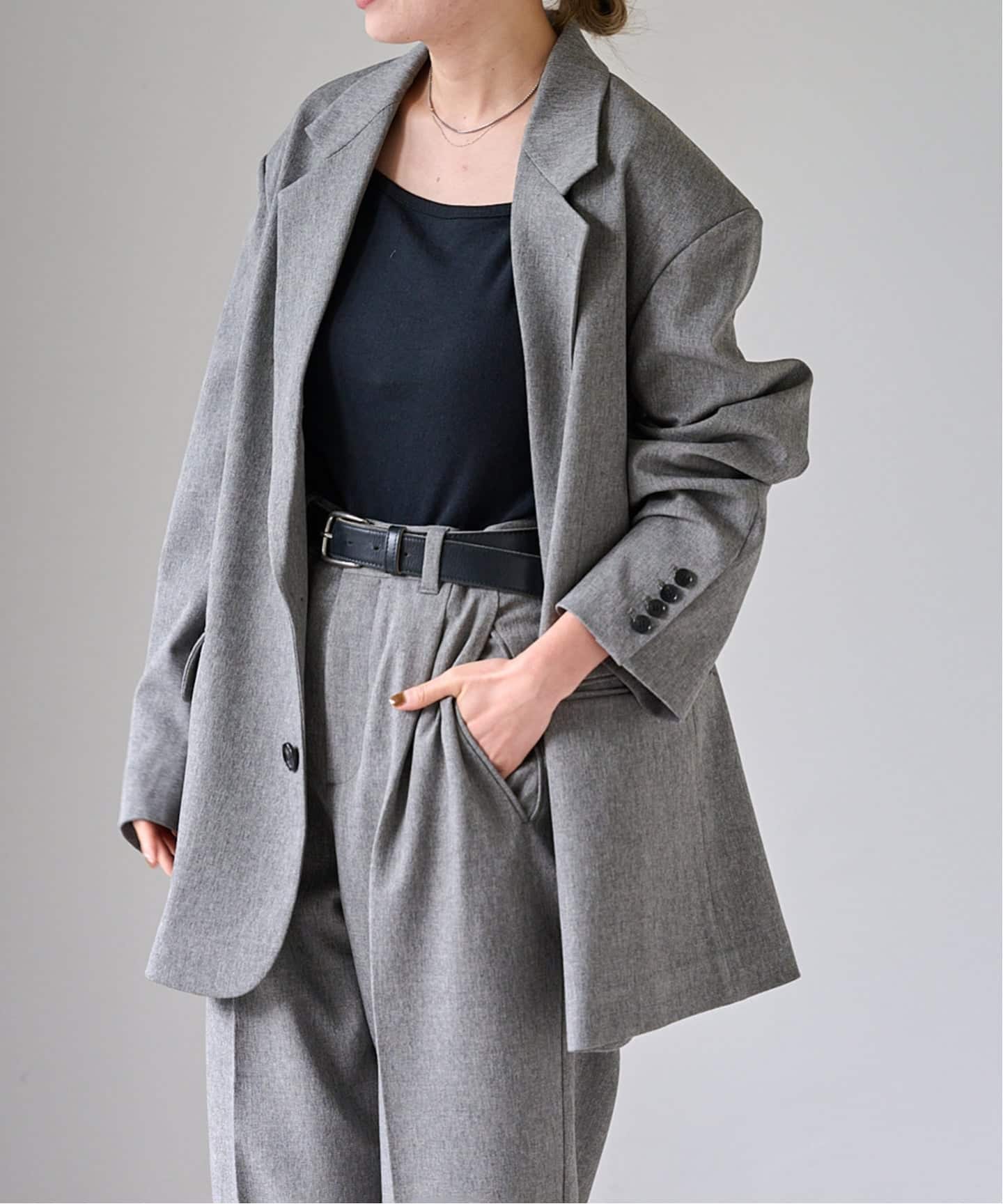 PEメランジ2Bジャケット セットアップ対応（テーラードジャケット