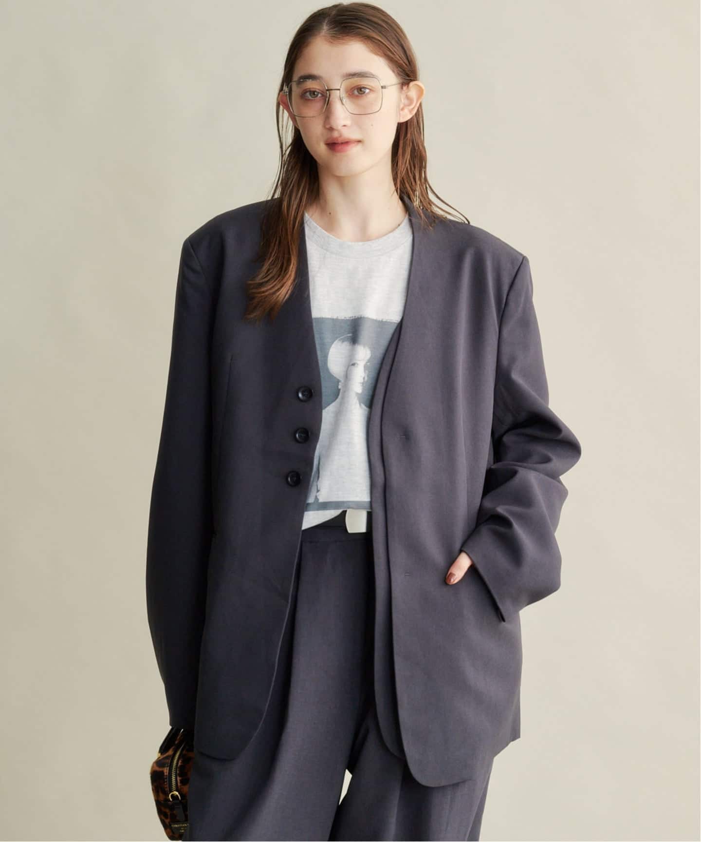 anuke Collarless Over Jacket（ノーカラージャケット）｜BOICE FROM