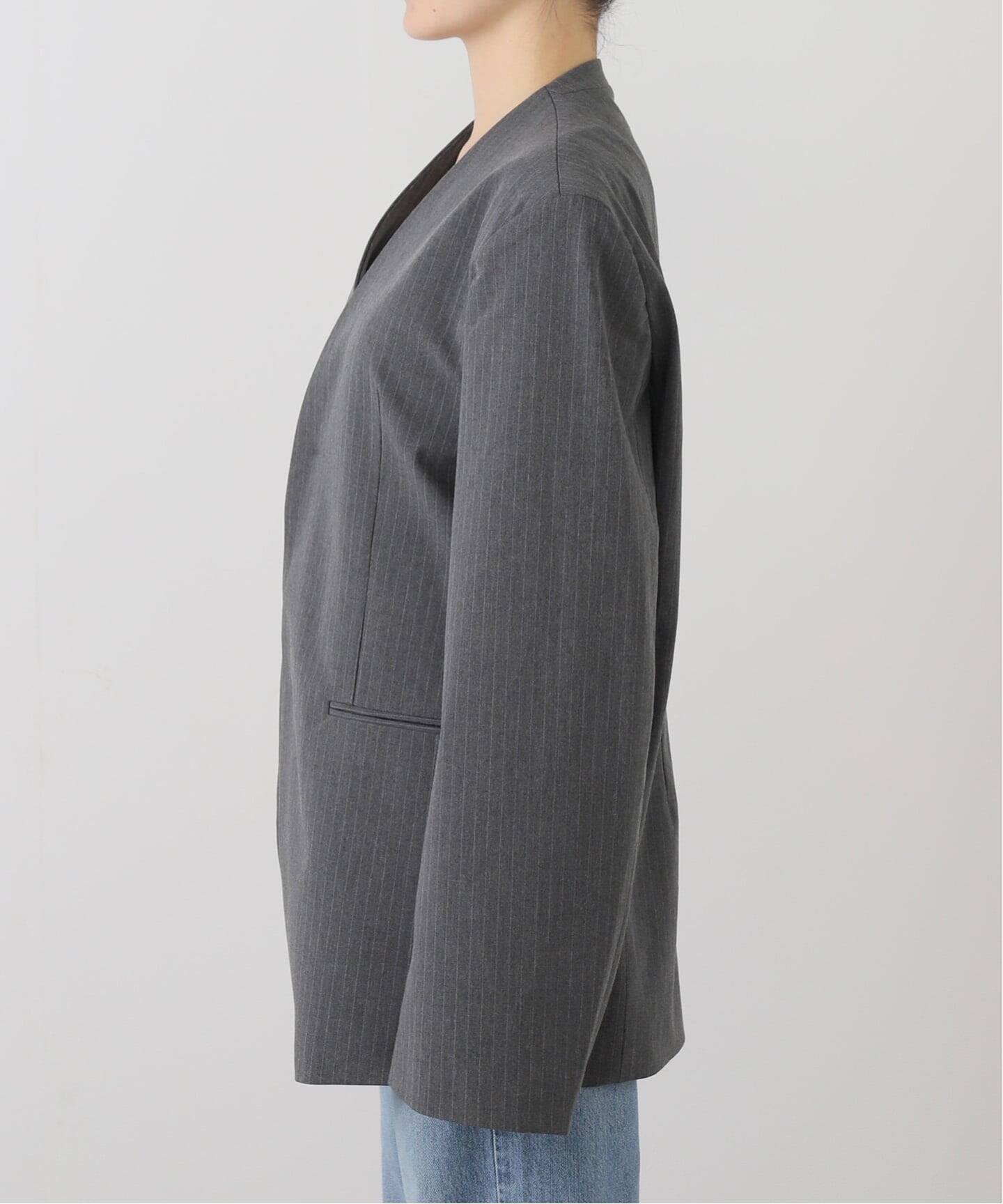 anuke Collarless Over Jacket（ノーカラージャケット）｜BOICE FROM