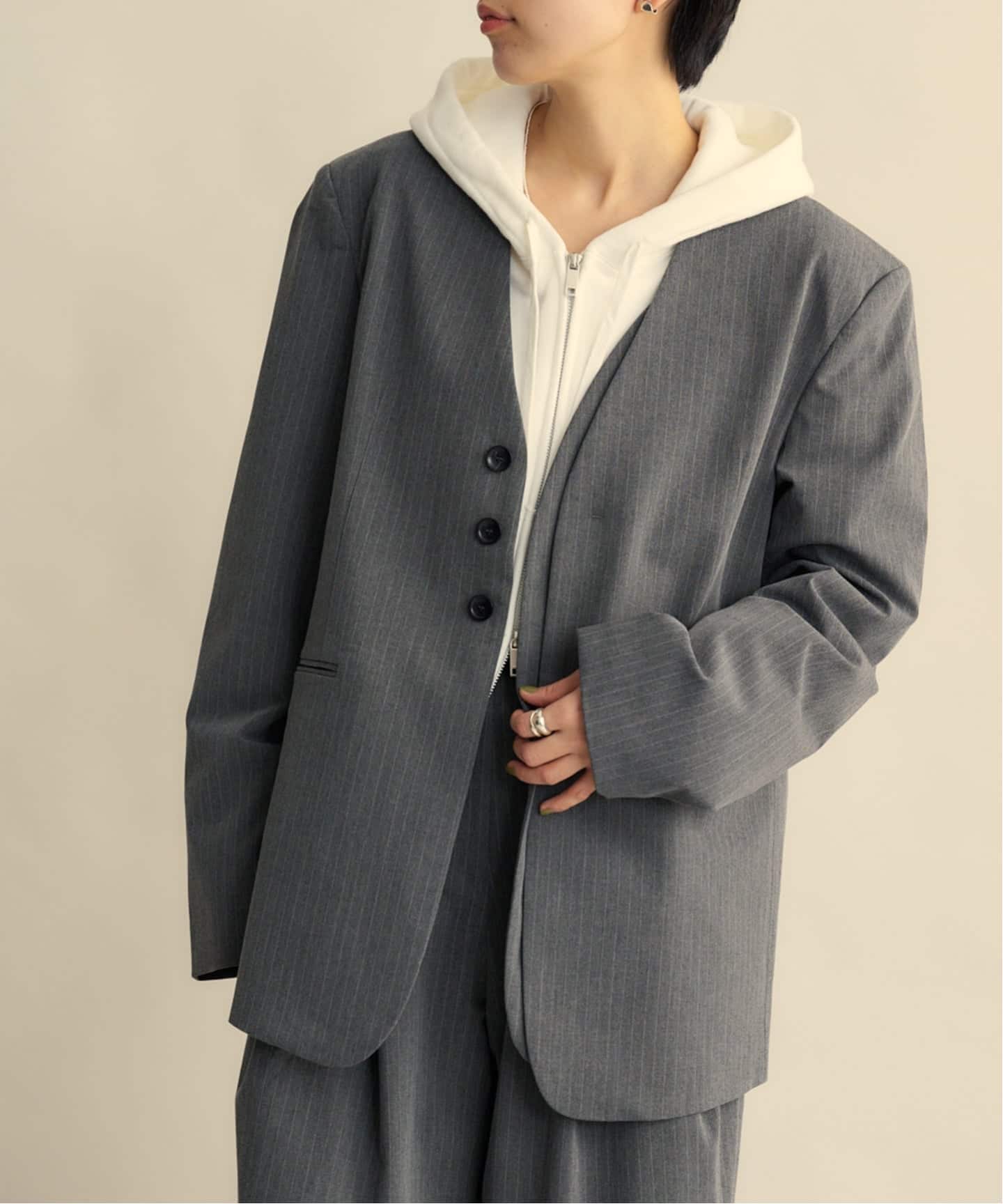 ノーカラージャケット(レディース)の通販|BAYCREW'S STORE ノーカラージャケット(レディース)の通販|BAYCREW'S STORE