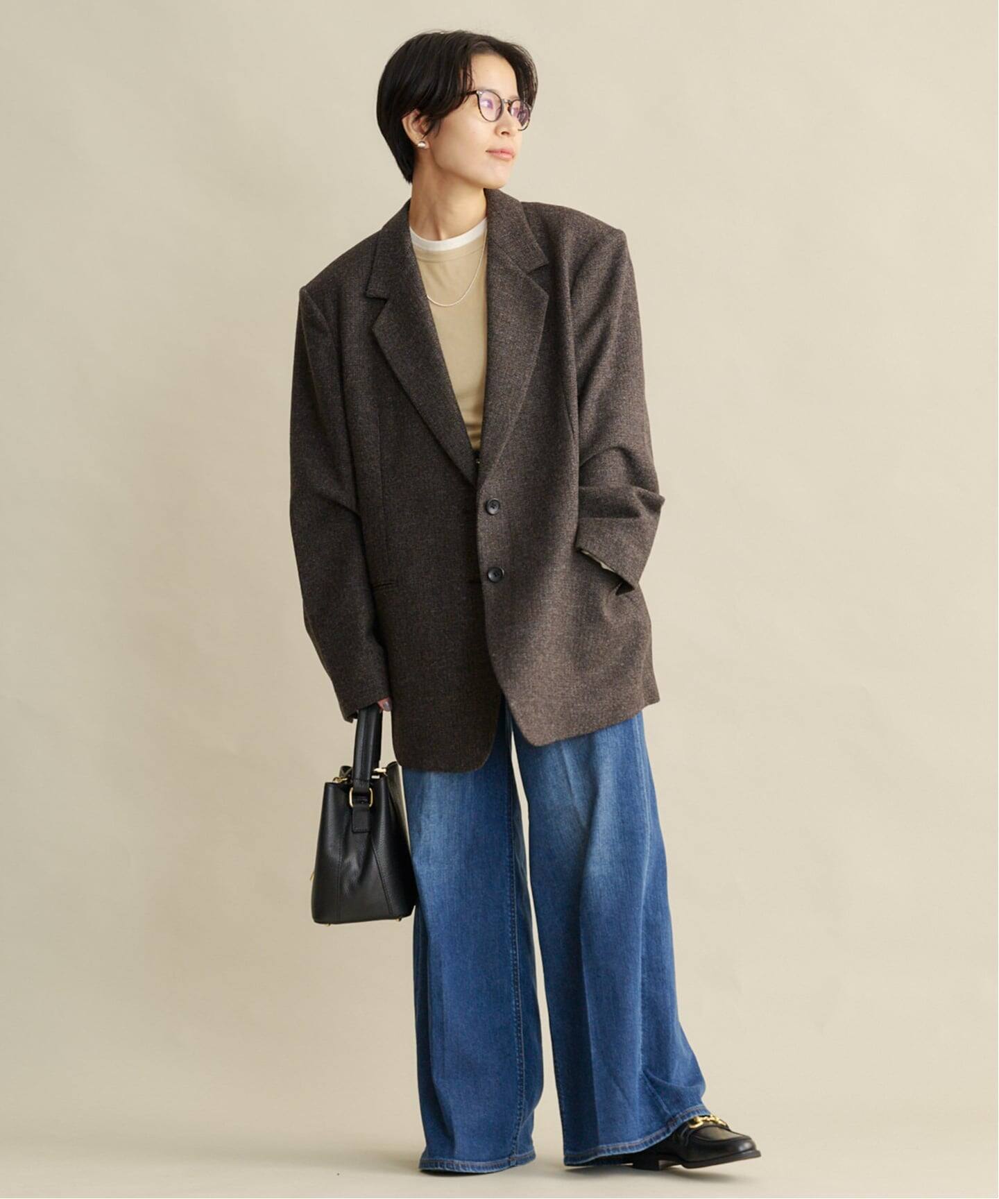 anuke Herringbone Wool Jacket（テーラードジャケット）｜BOICE FROM 